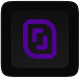 Purple camera icon on a dark square button with rounded corners.