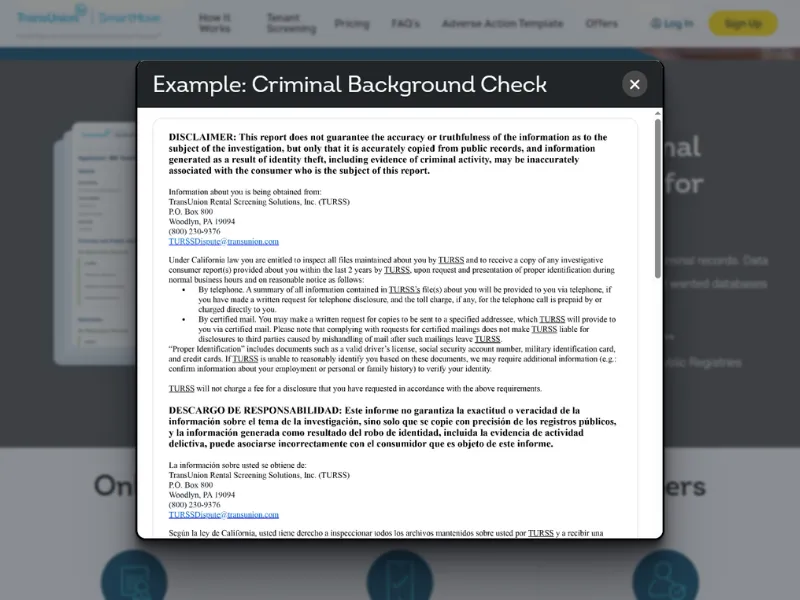 SmartMove background check