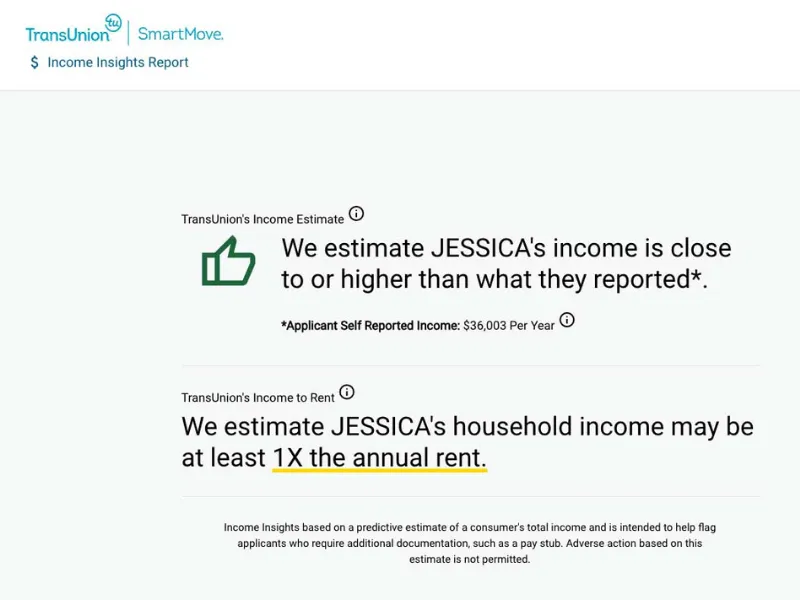 SmartMove income verification