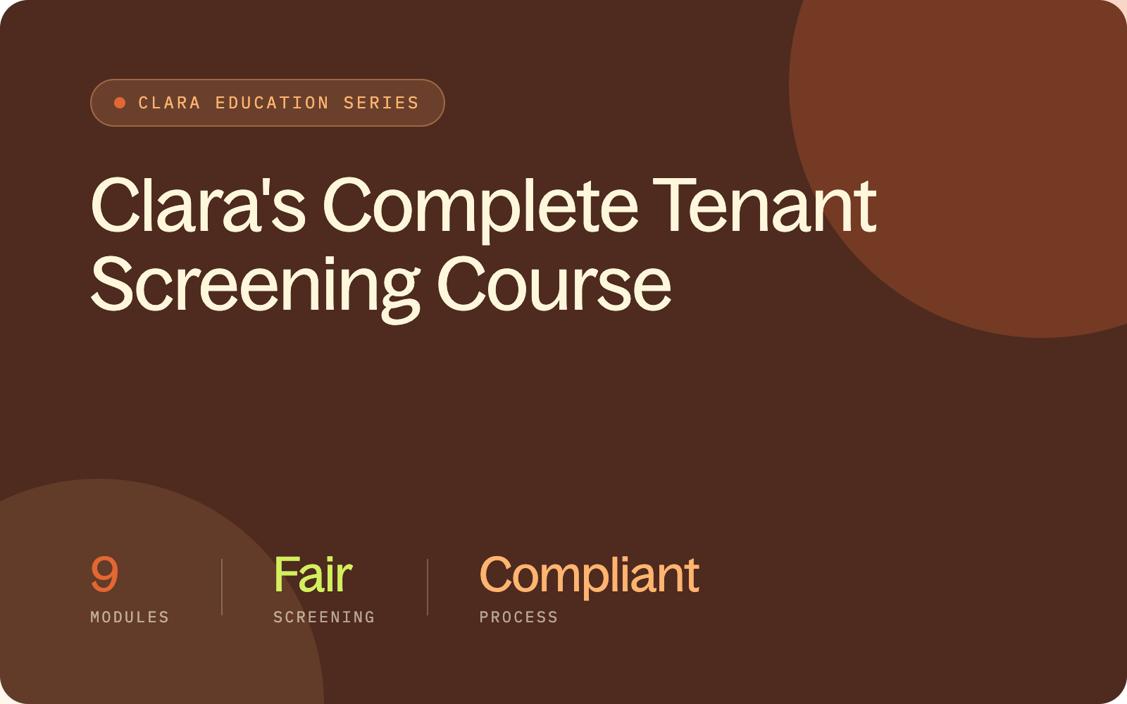Rent with Clara Tenant Screening Course Thumbnail