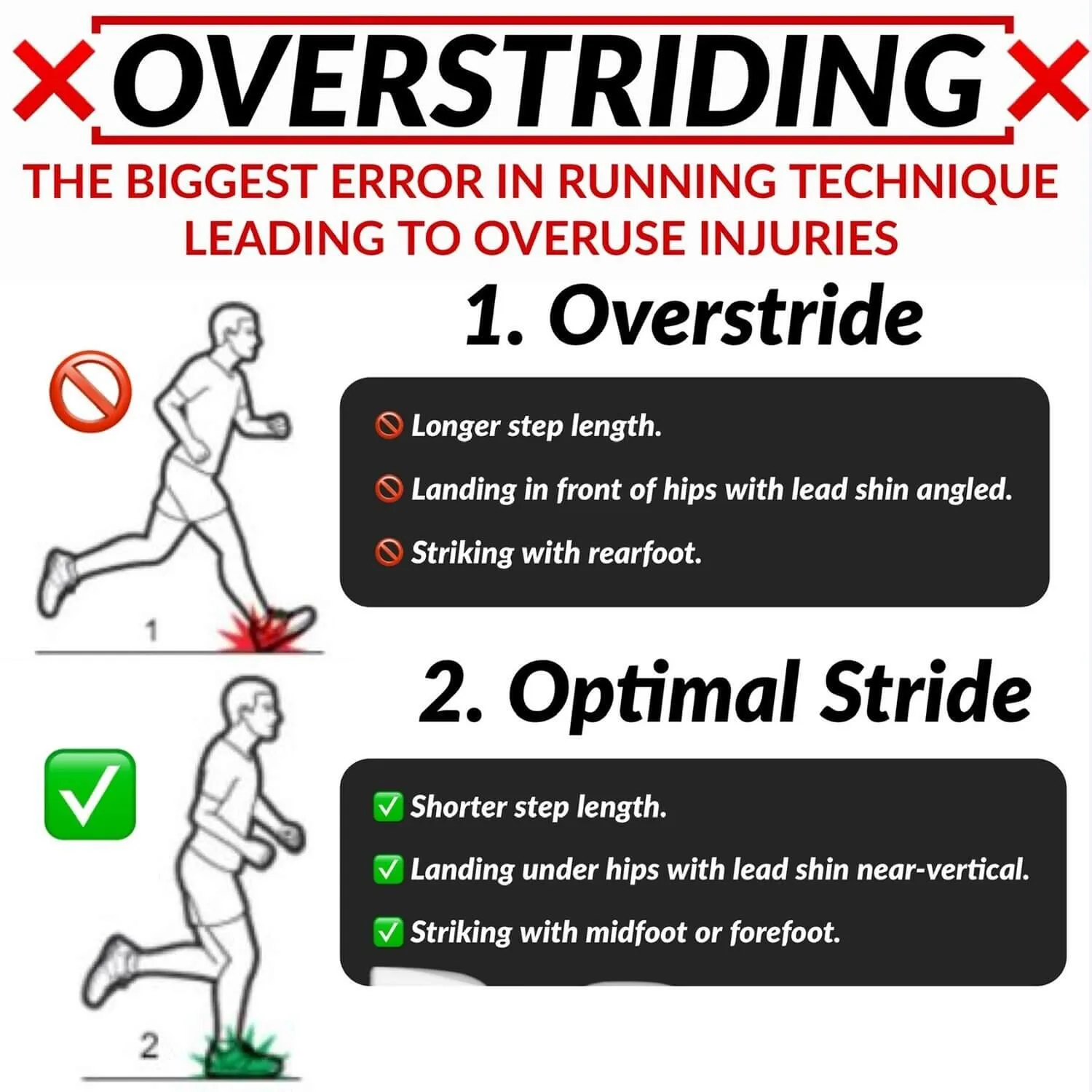 Biggest error in running technique