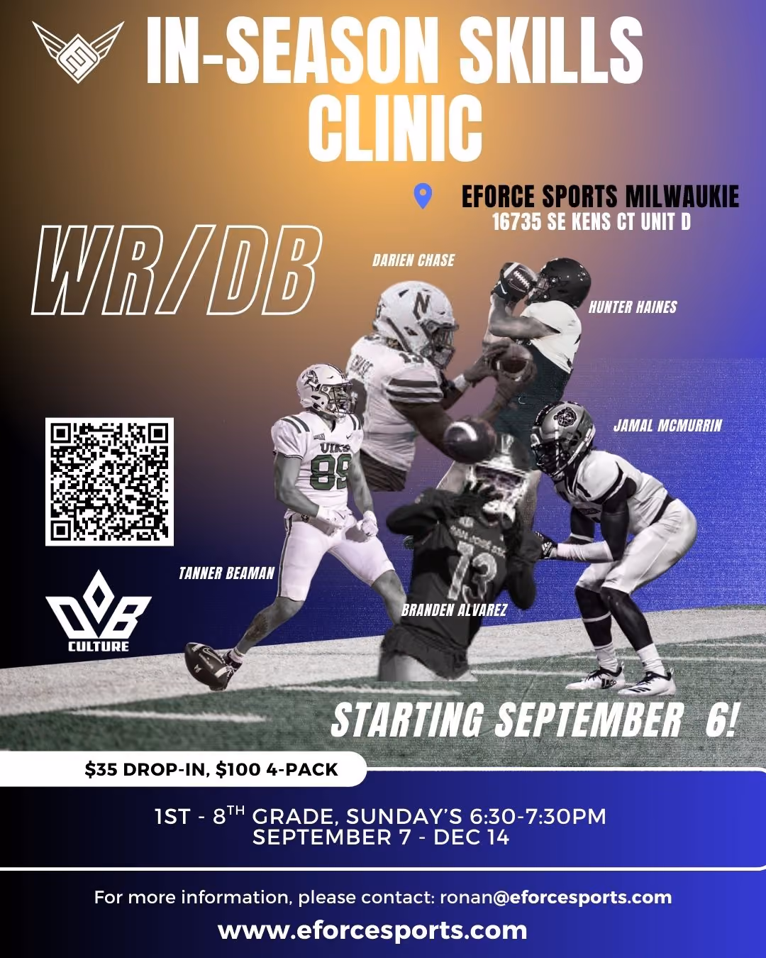 WR/DB Fall Sessions