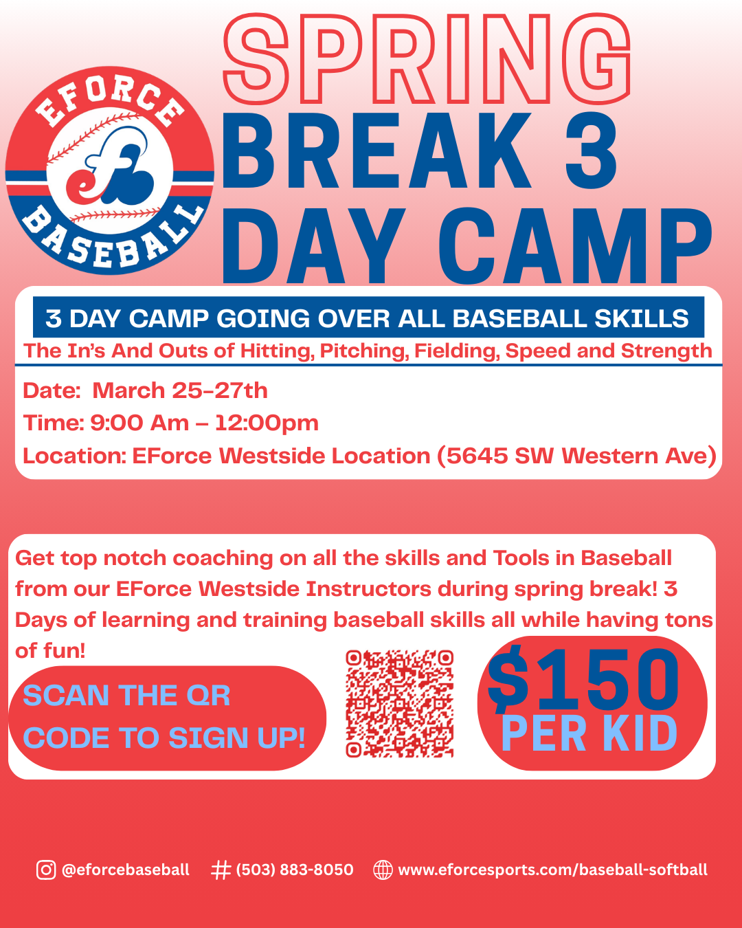 Spring Break Baseball Camp - Westside