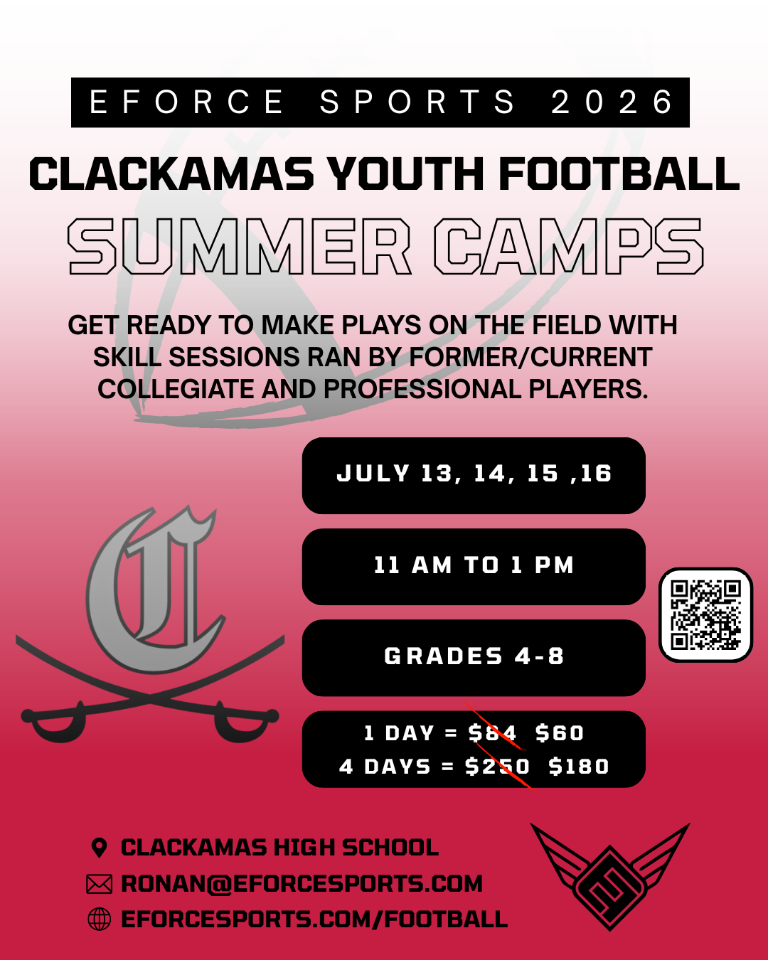 Clackamas Youth Summer Football Camp