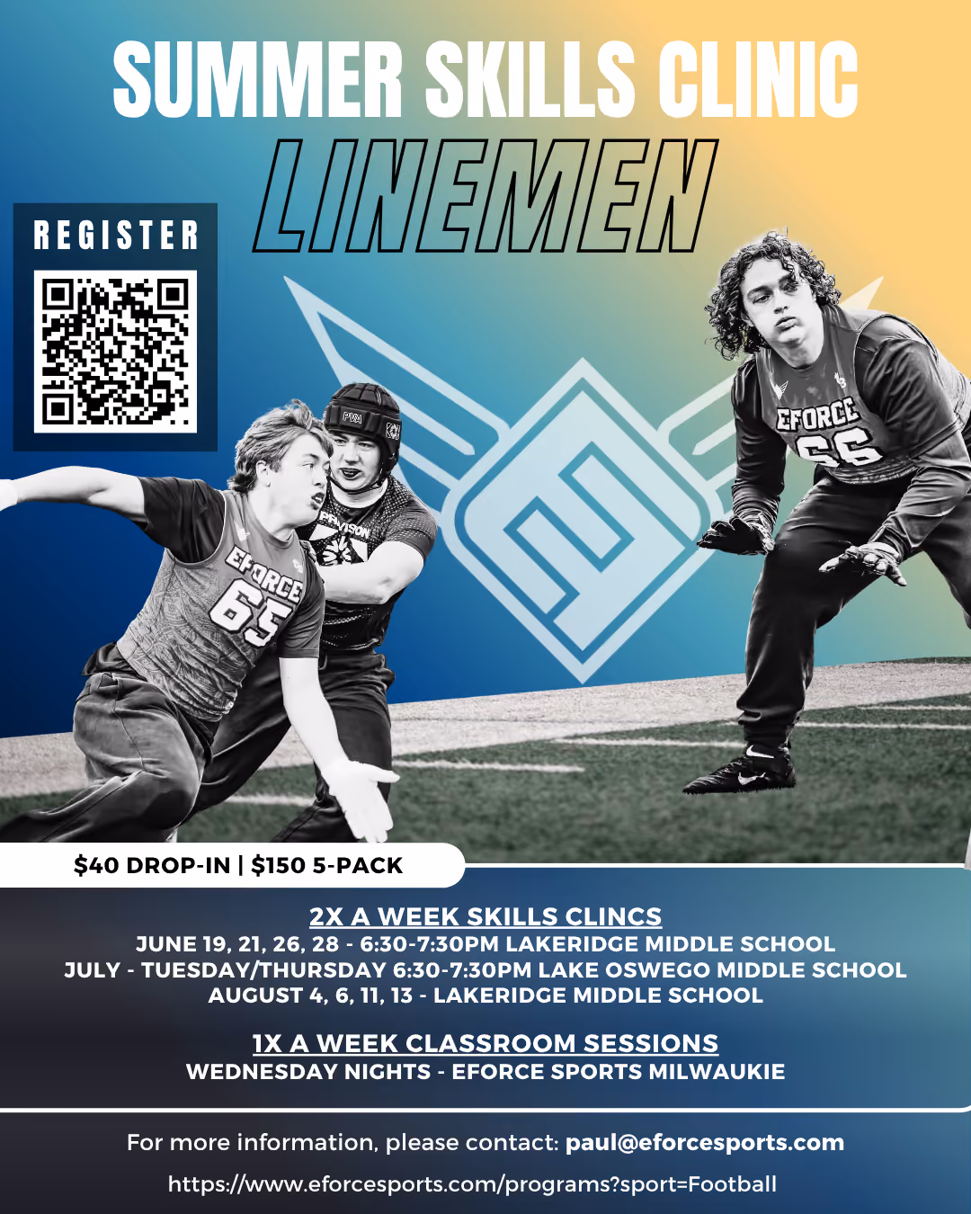 Linemen Summer Skills Clinics