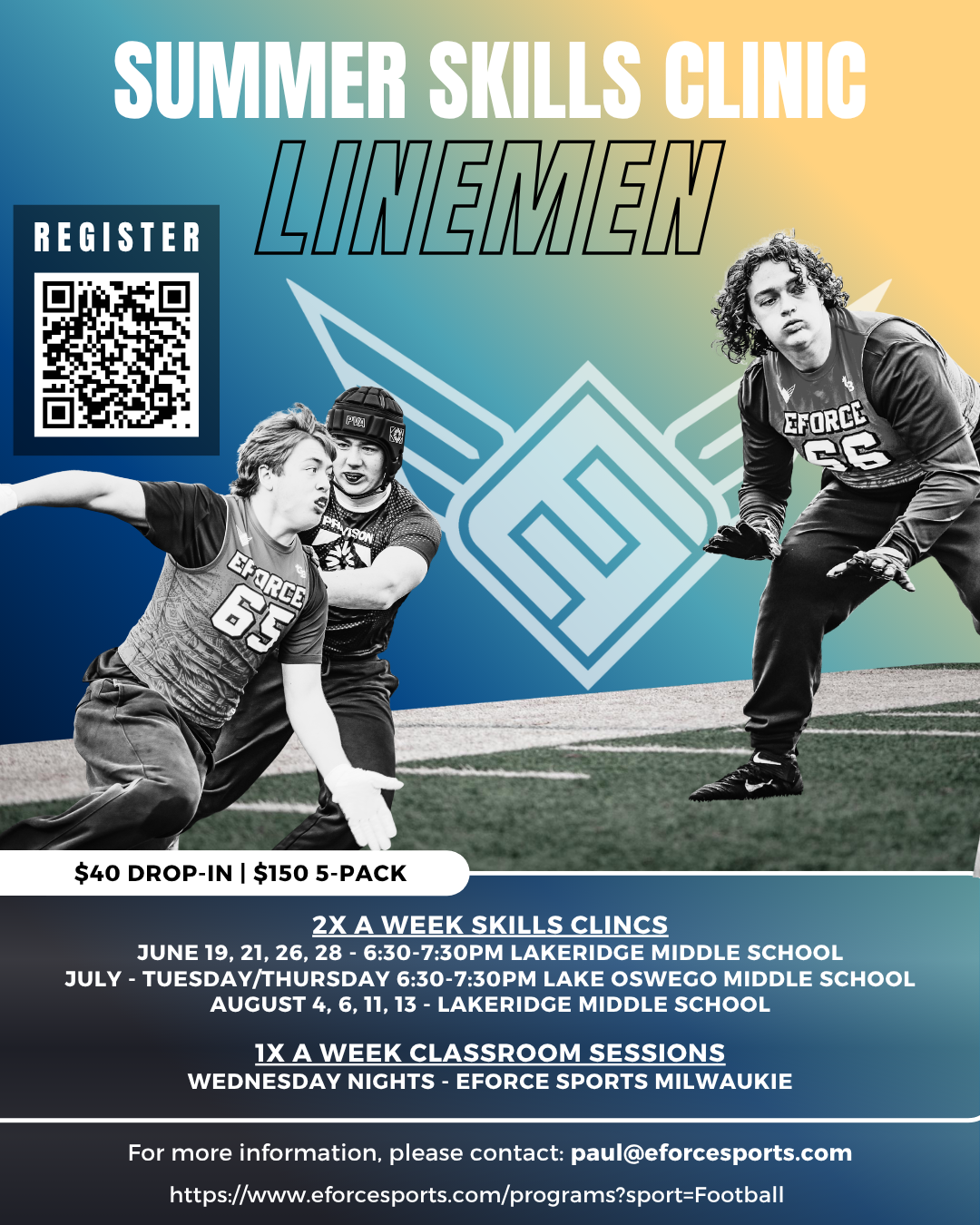 Linemen Summer Skills Clinics