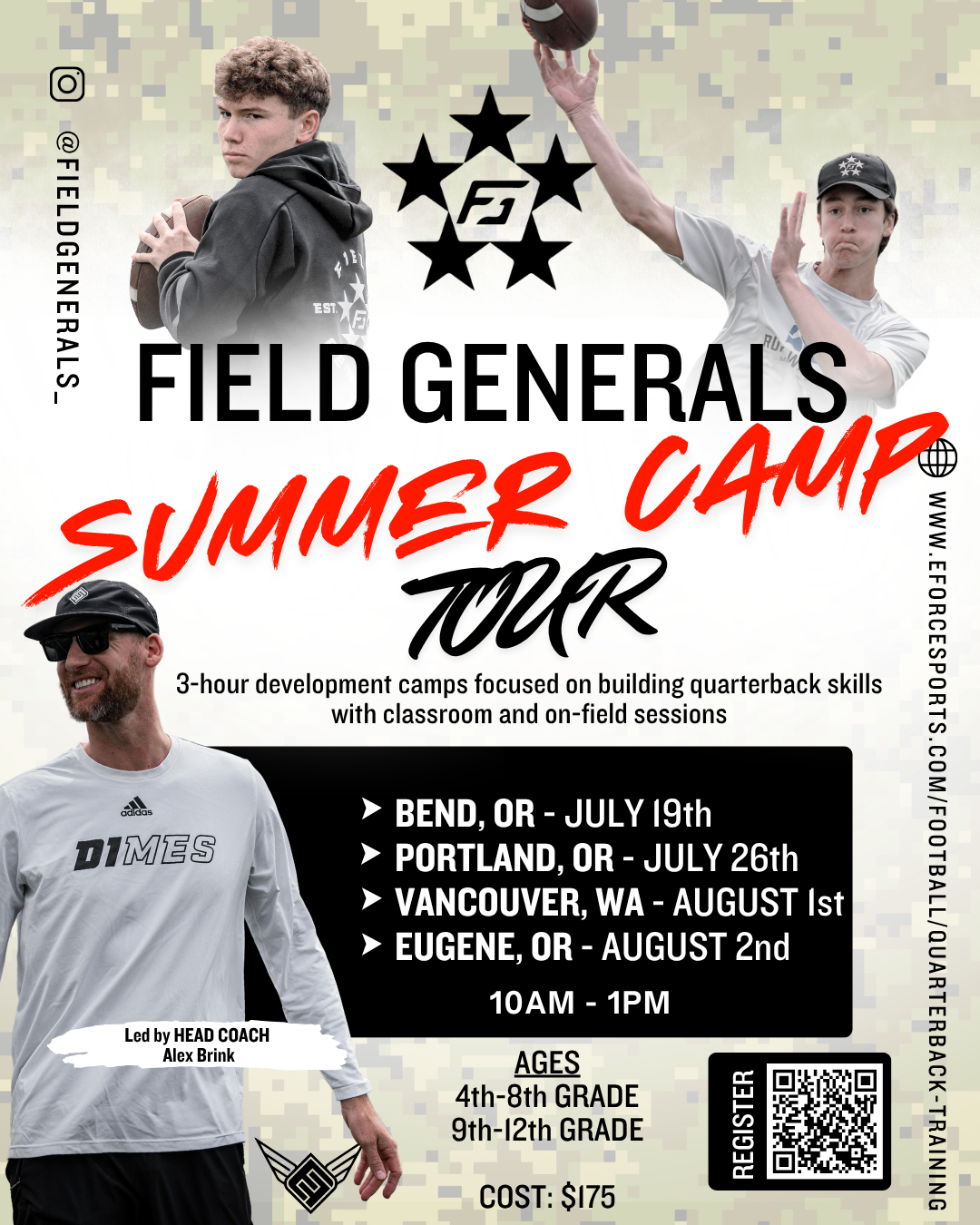 Field Generals Summer Camp Tour