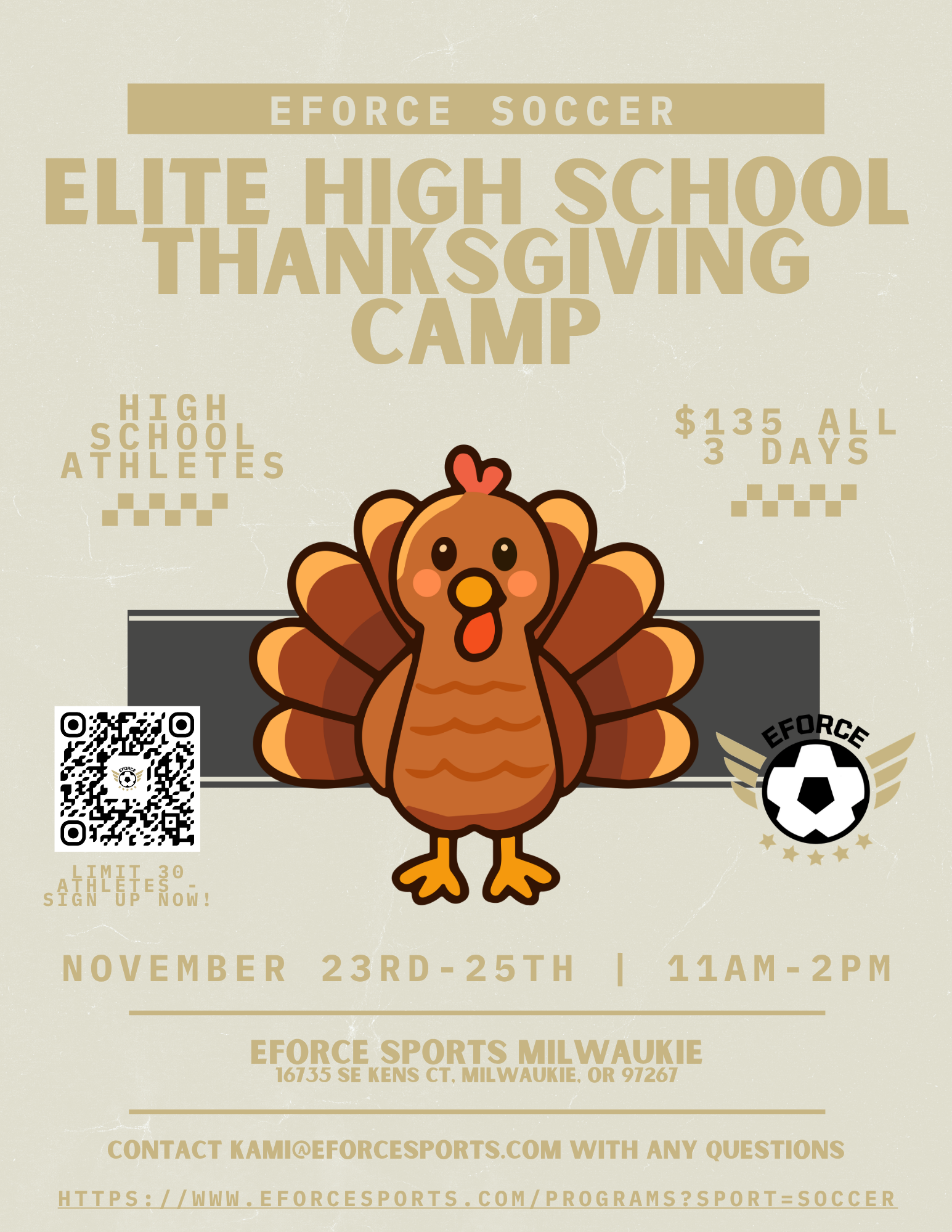 Elite High School Thanksgiving Camp
