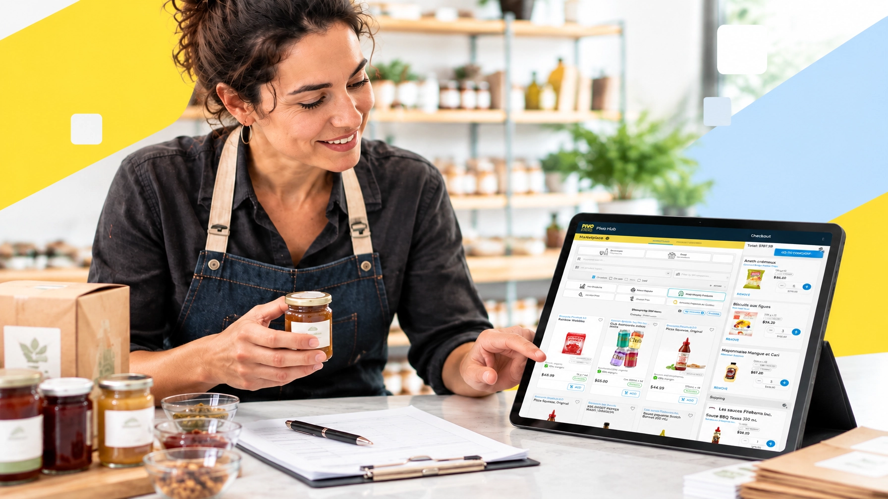 A specialty food producer preparing organized product information for a new wholesale account