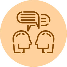 Communication, negotiation, and presentation skills development icon
