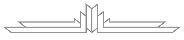 Ornate symmetrical gold art deco style horizontal divider with geometric shapes.