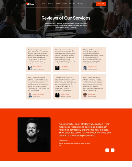 Testimonials -Screenshot