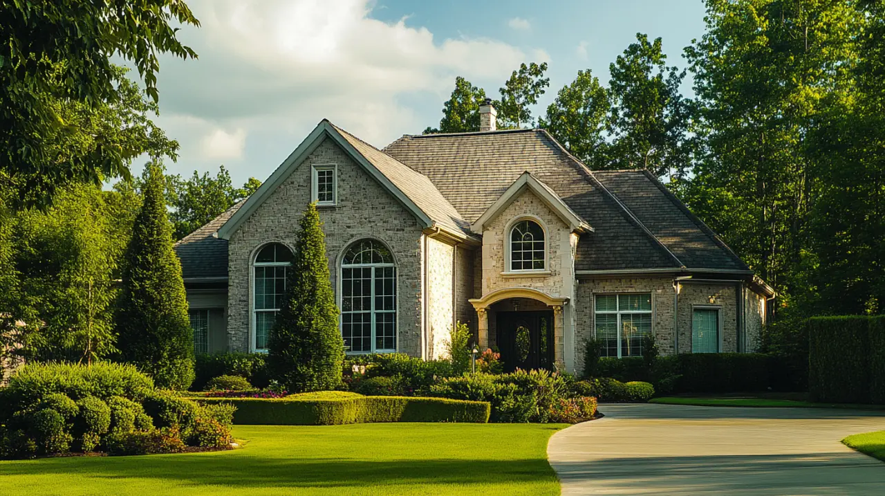 Pretty home layout in Indiana with nice landscape and high celling rooms
