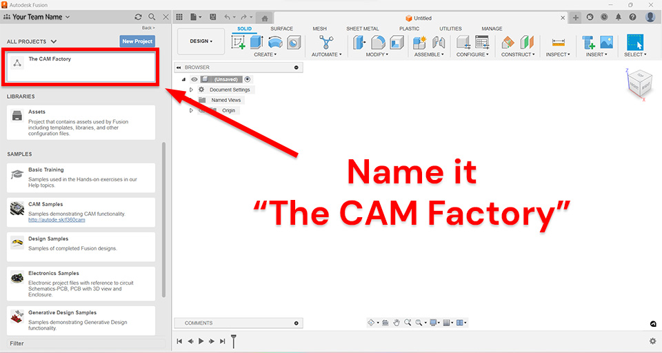Name your fusion project