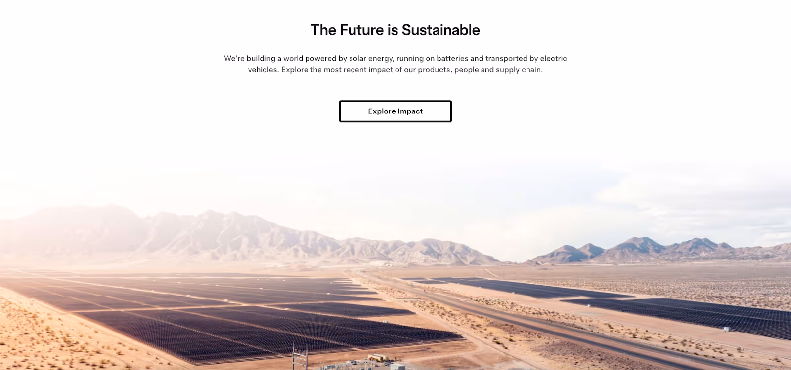 Tesla vision statement screenshot.
