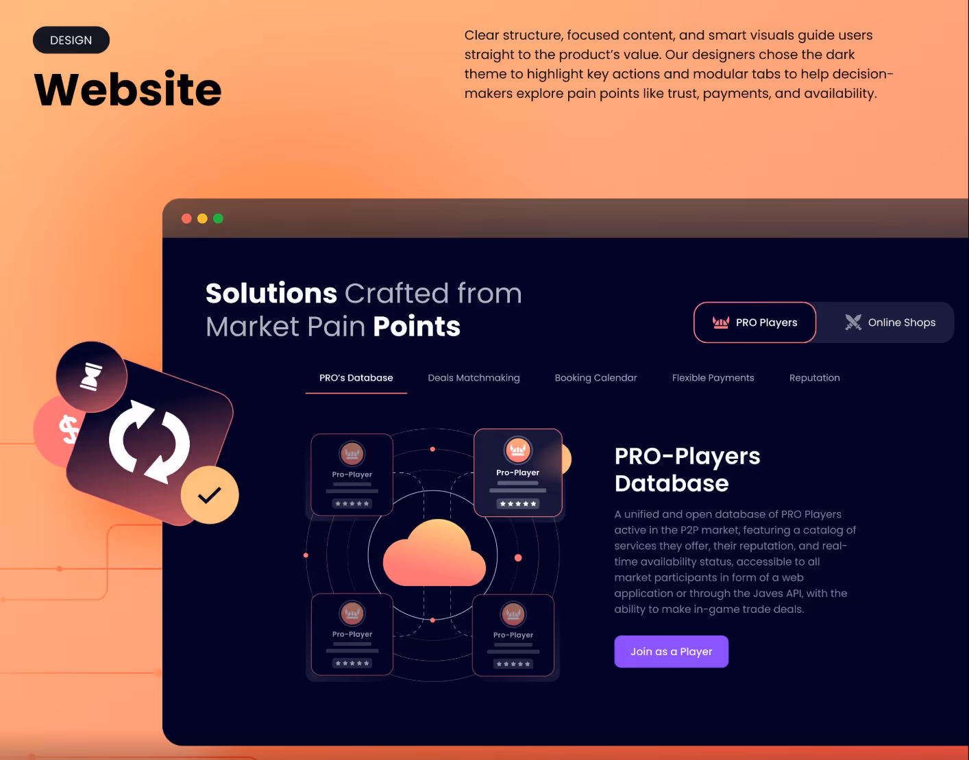 Javes screenshot web page typography example.