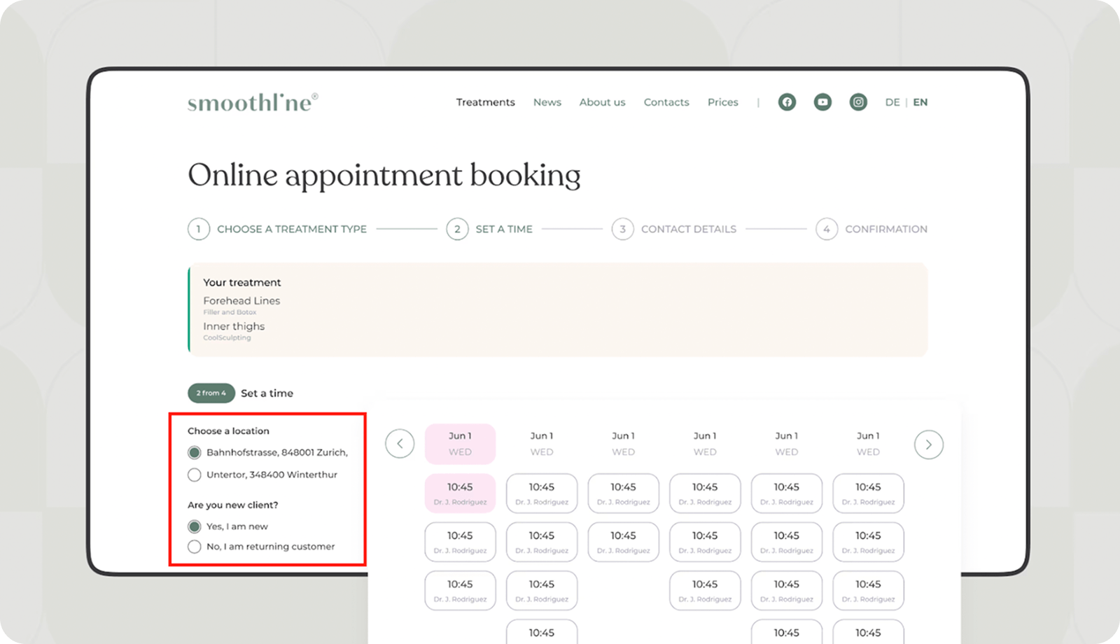 Filter UI with radio buttons for single-option selection