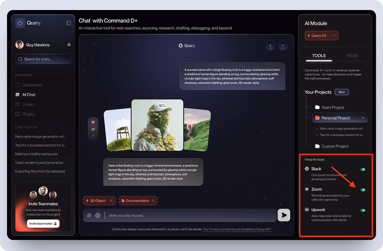 Toggle switches used in SaaS filter interface