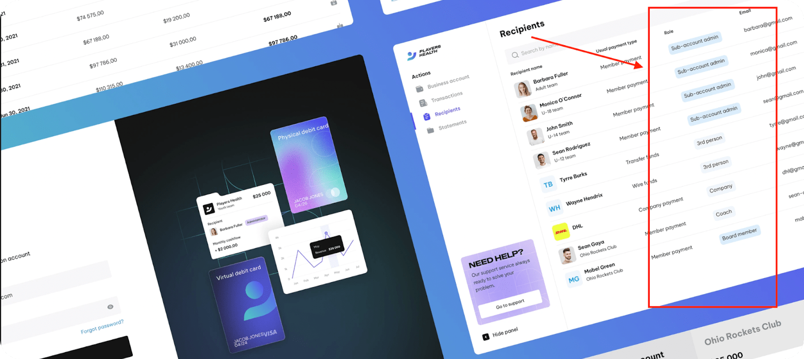 Role-based filtering options in a multi-user SaaS platform.