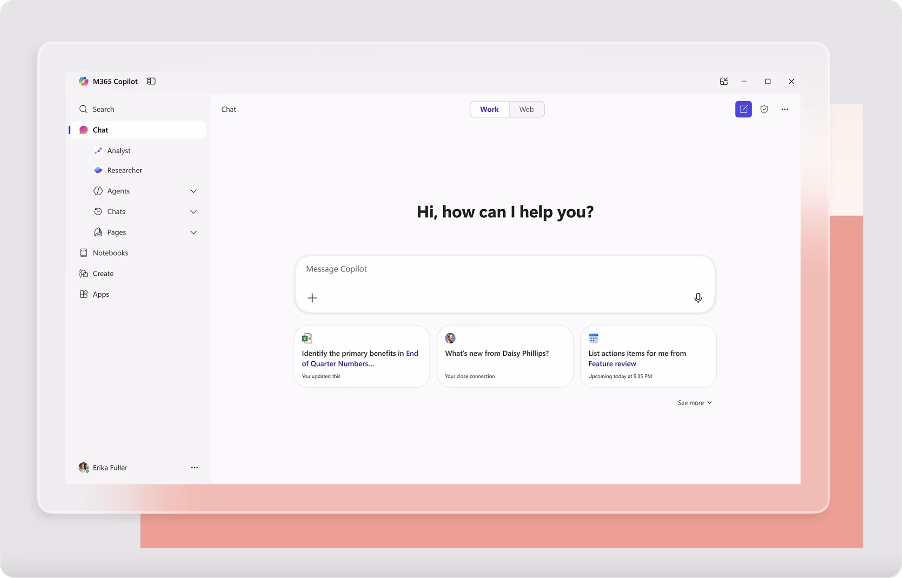 Microsoft Copilot Chatbot interface