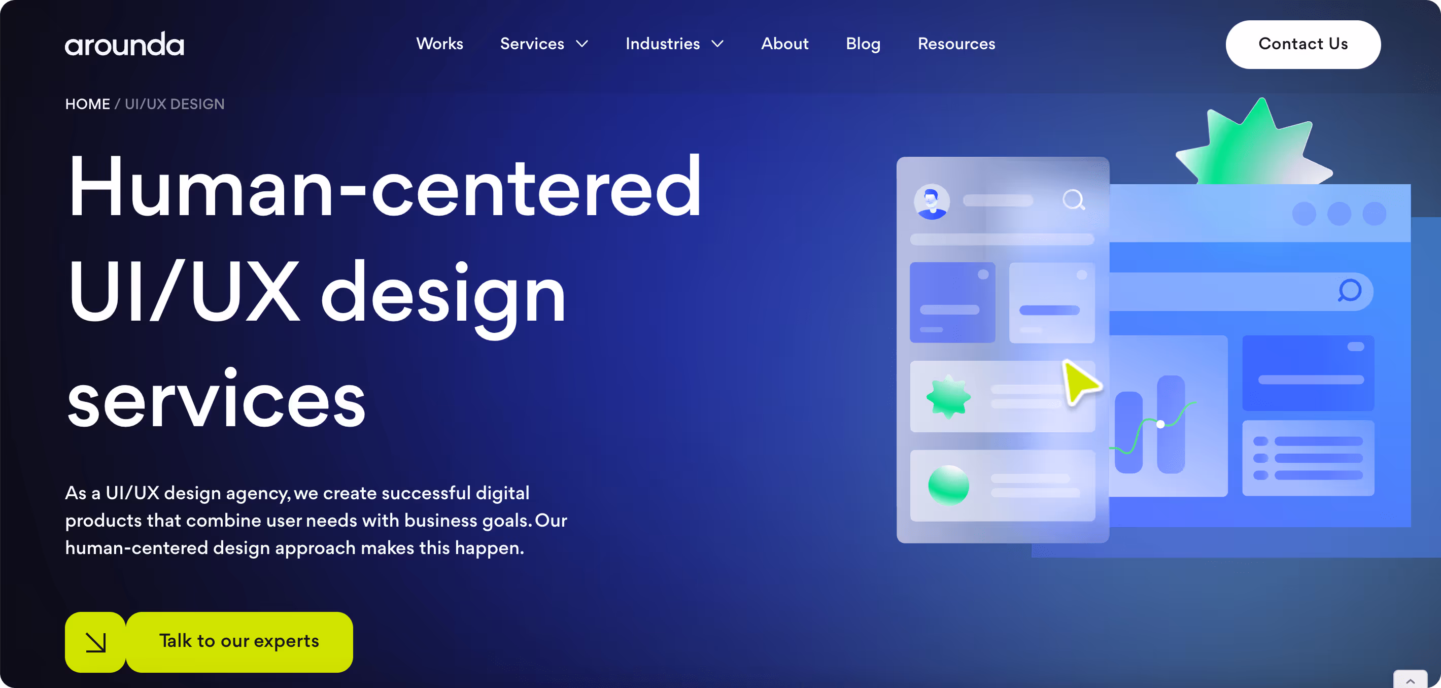 Arounda Agency's UI/UX Design Services