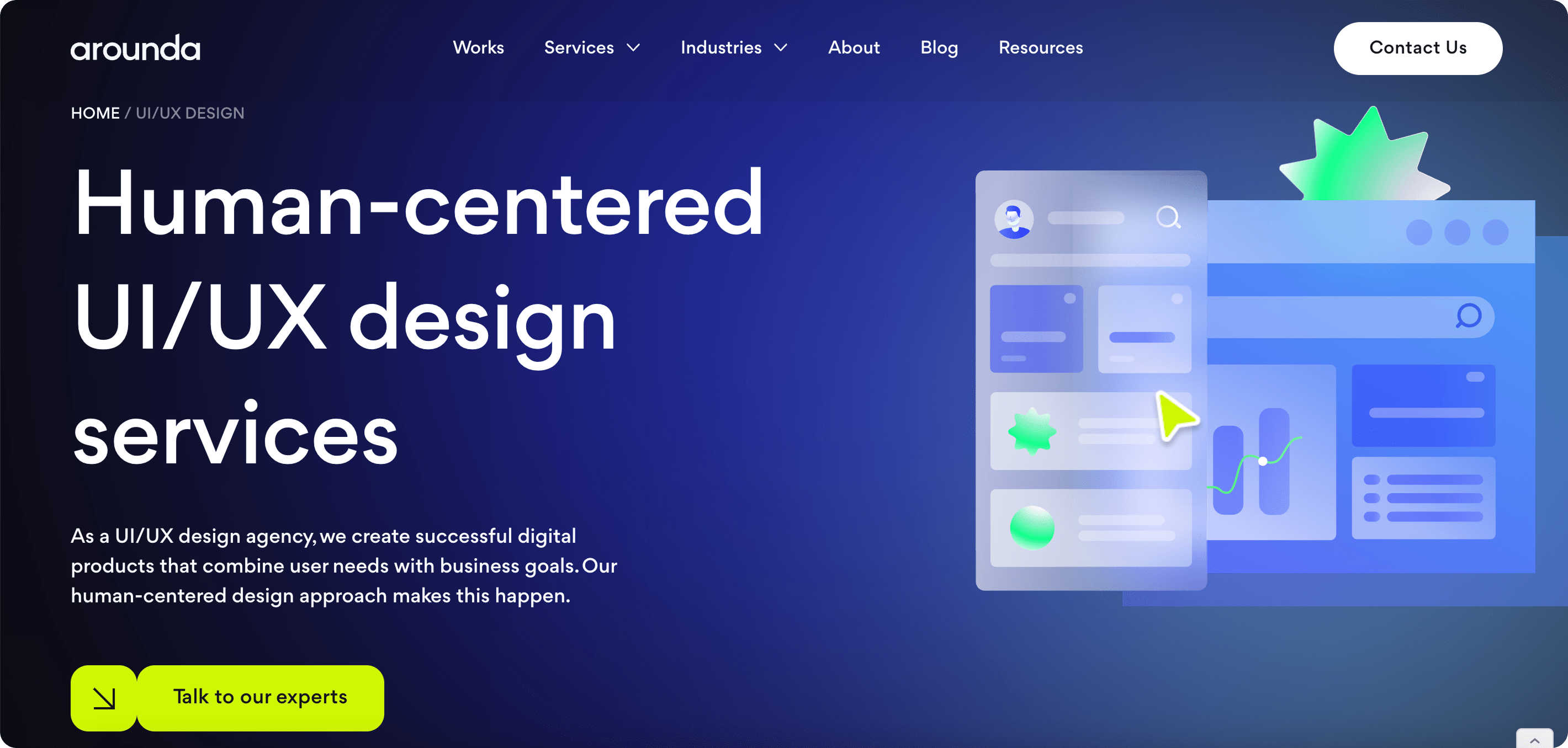Arounda Agency's UI/UX Design Services