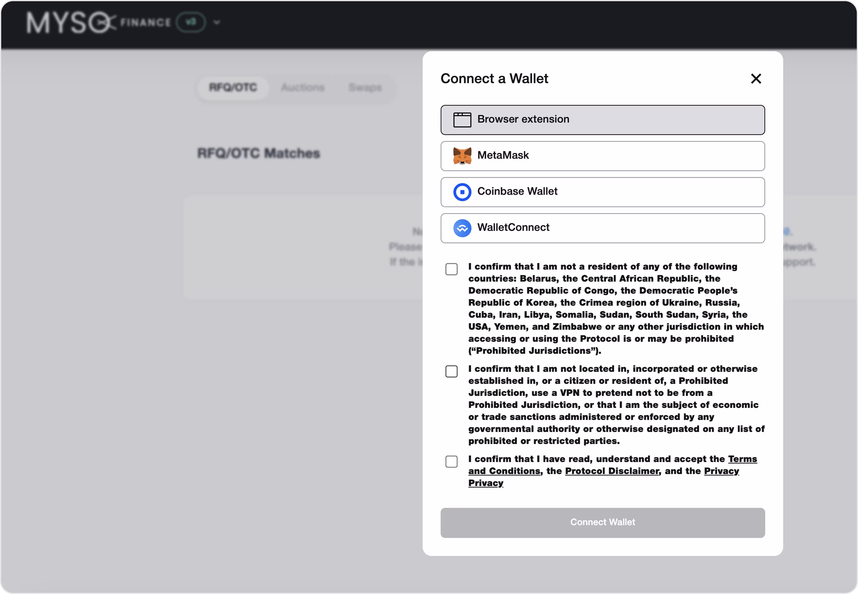 MYSO Finance registration form