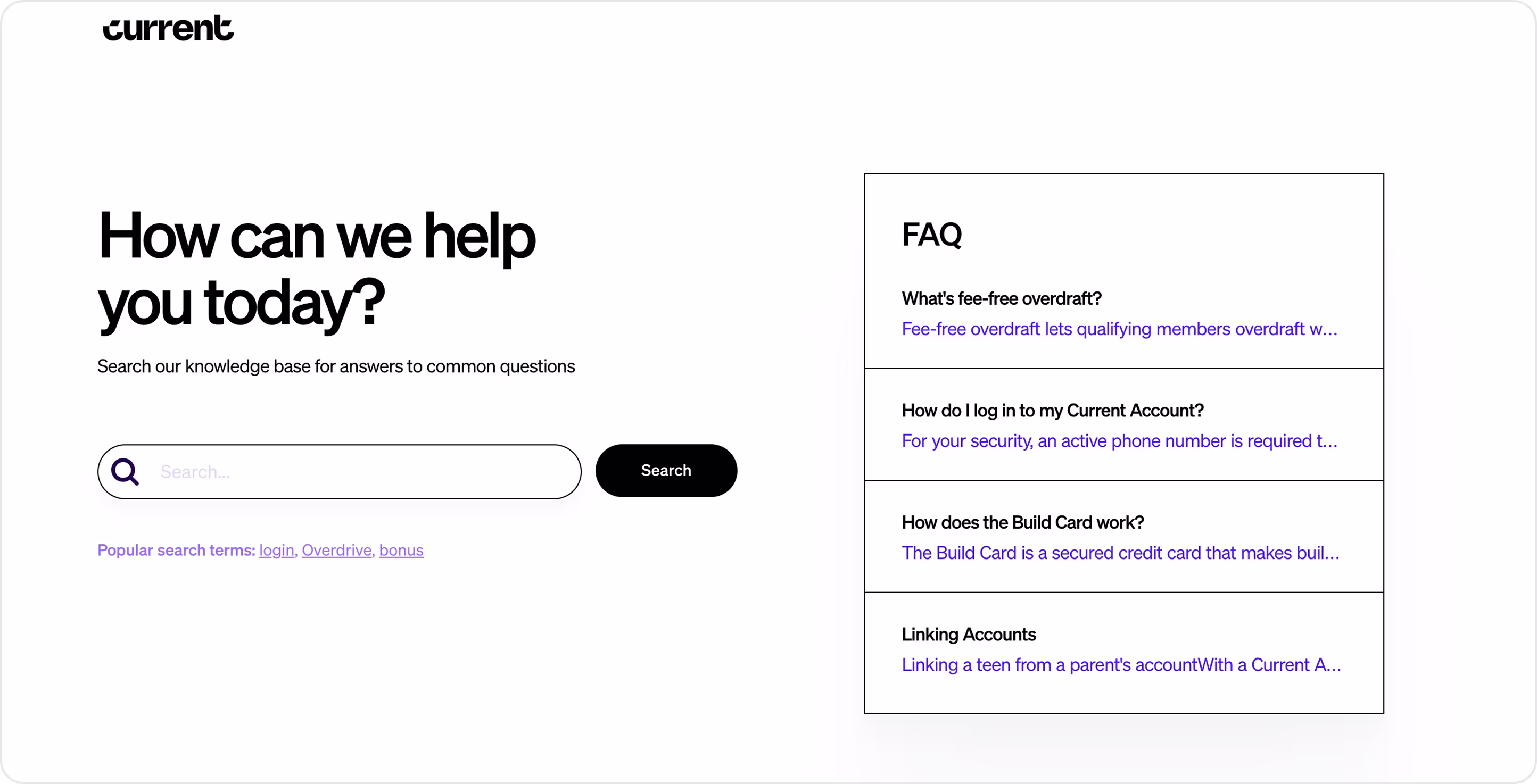 Current search form