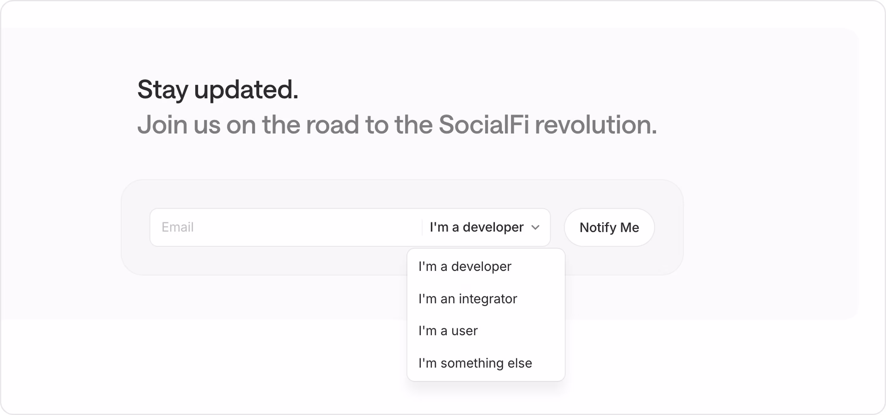 Lens subscription form