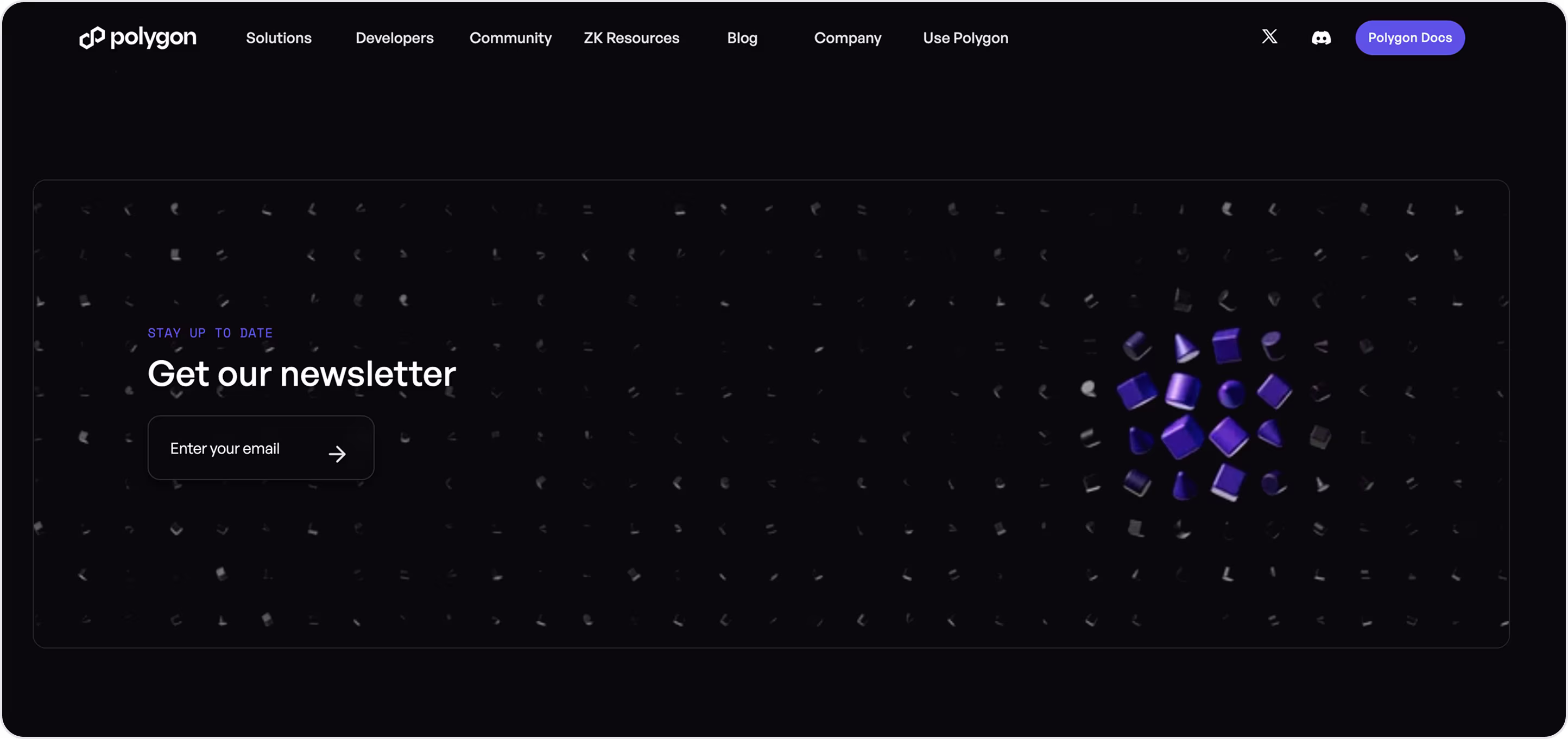 Polygon subscription form