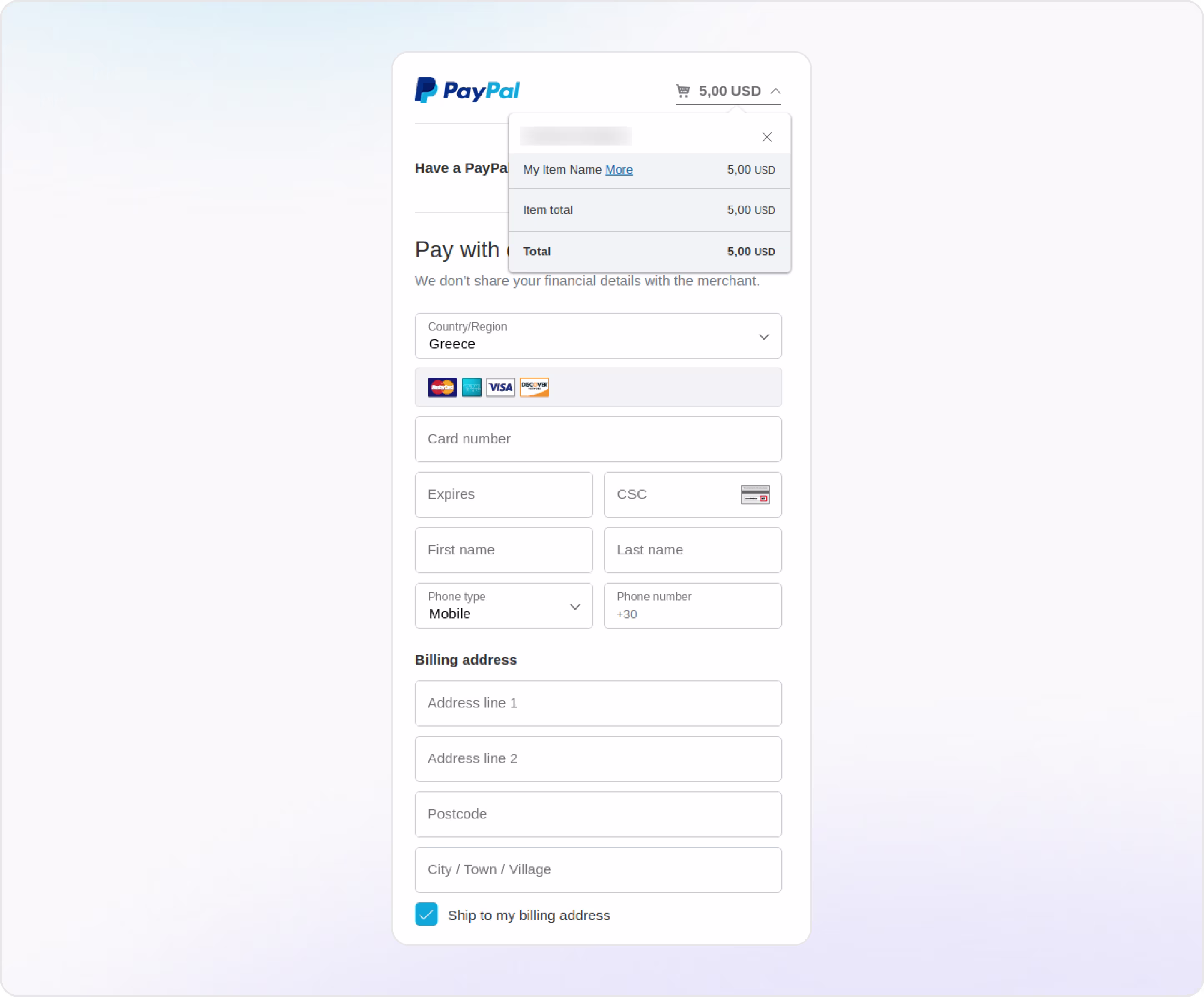 PayPal convert form 