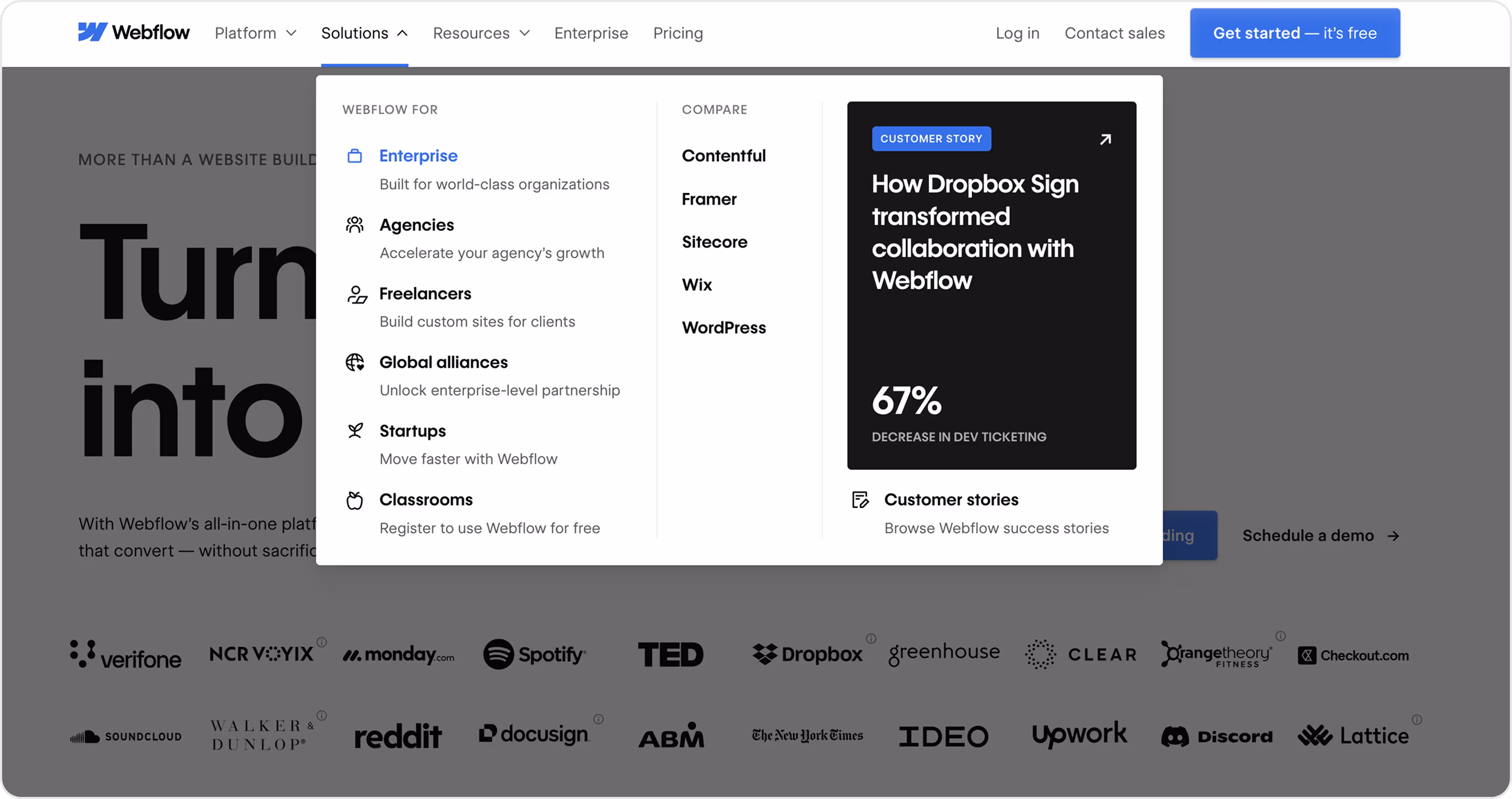 Webflow website design