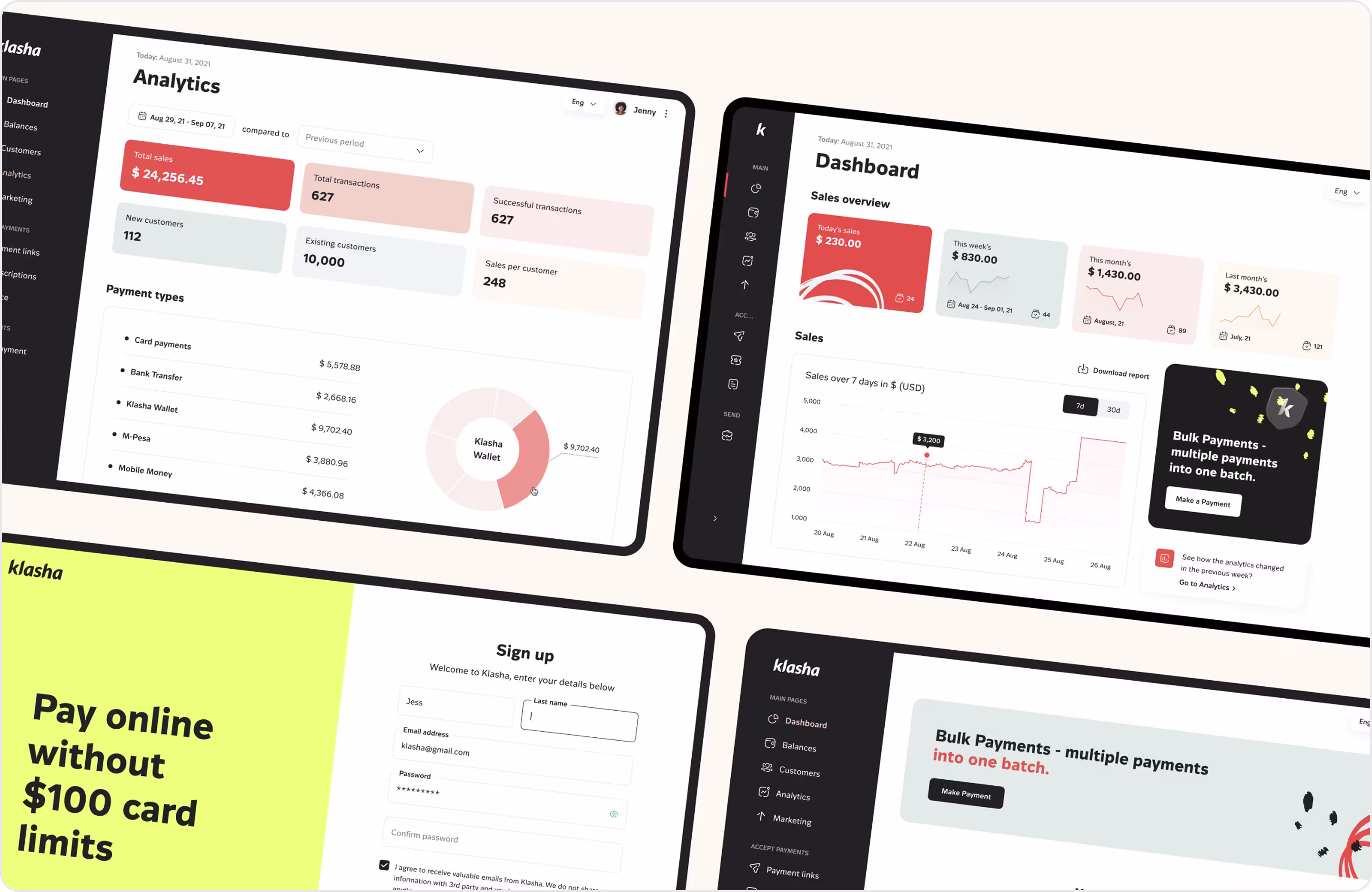Klasha website design