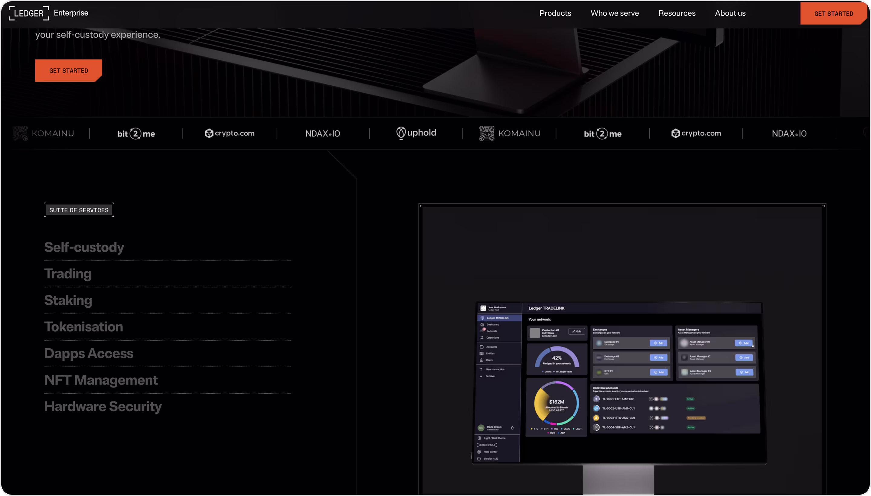 Ledger website design
