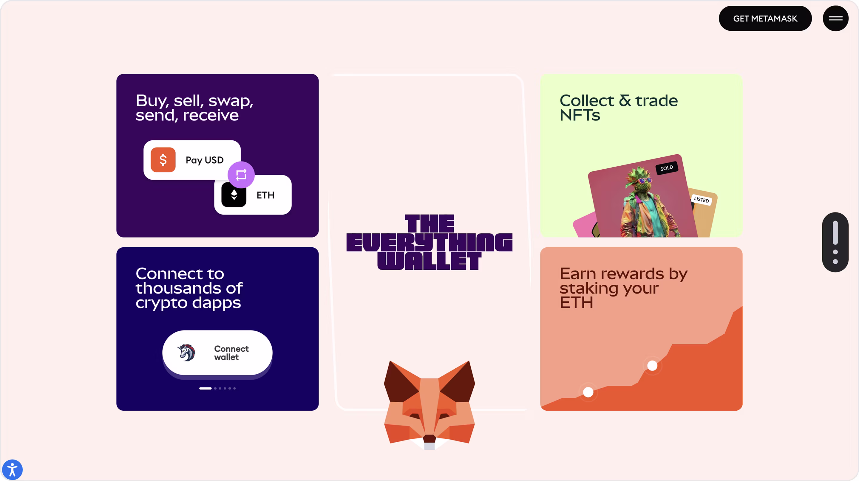 MetaMask website design