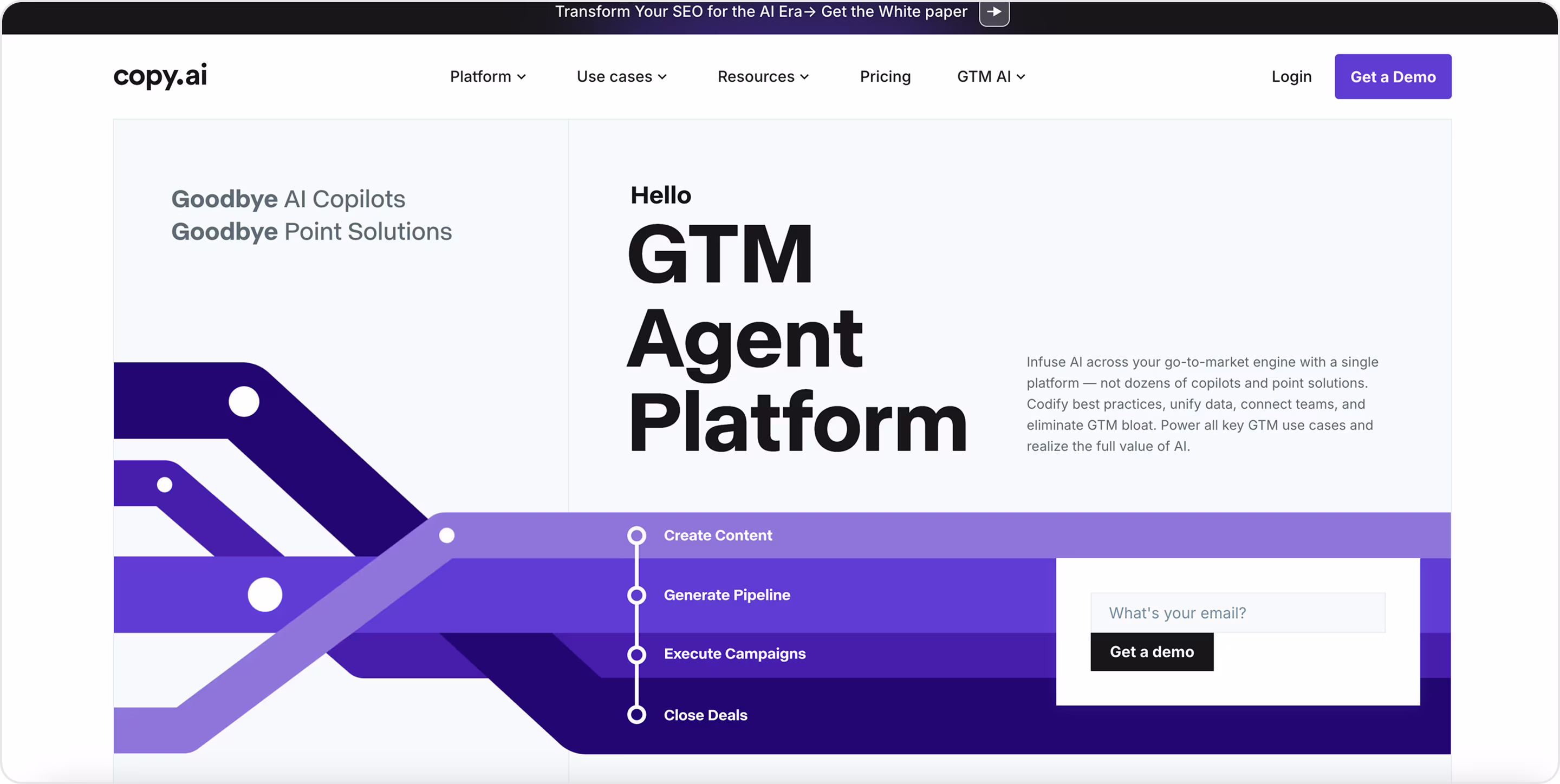 Copy AI website design
