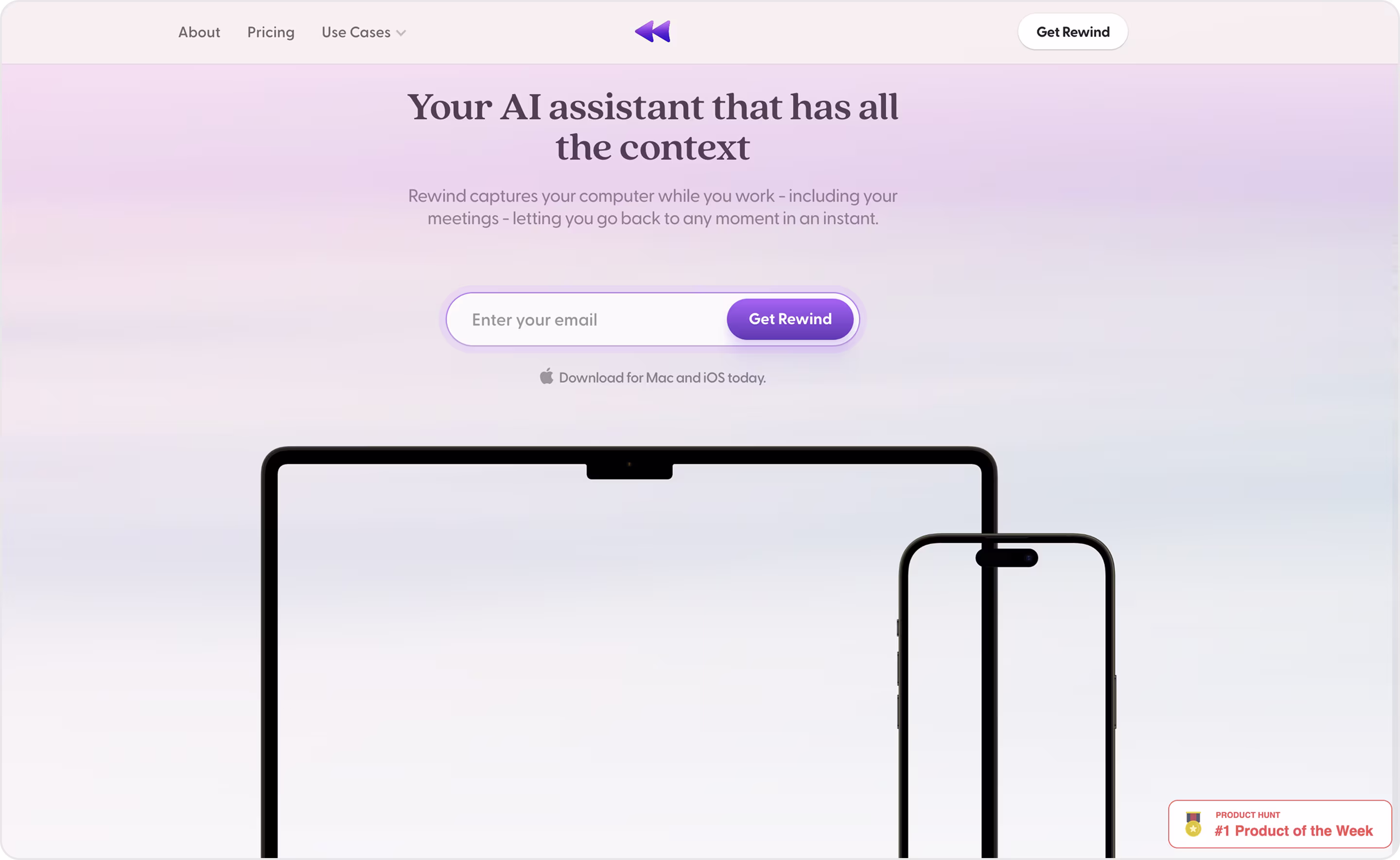 Rewind website design