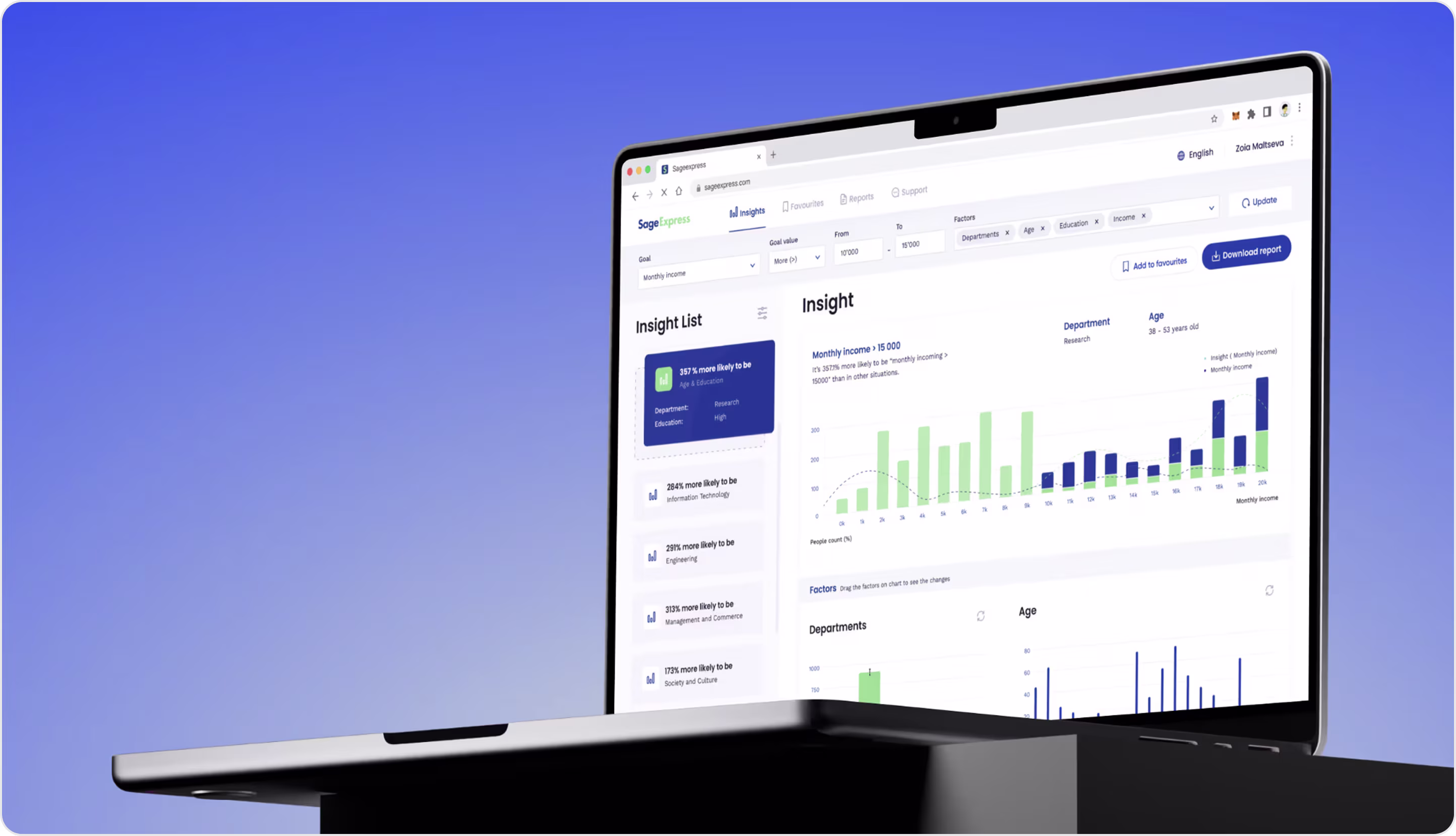 SageExpress website design example