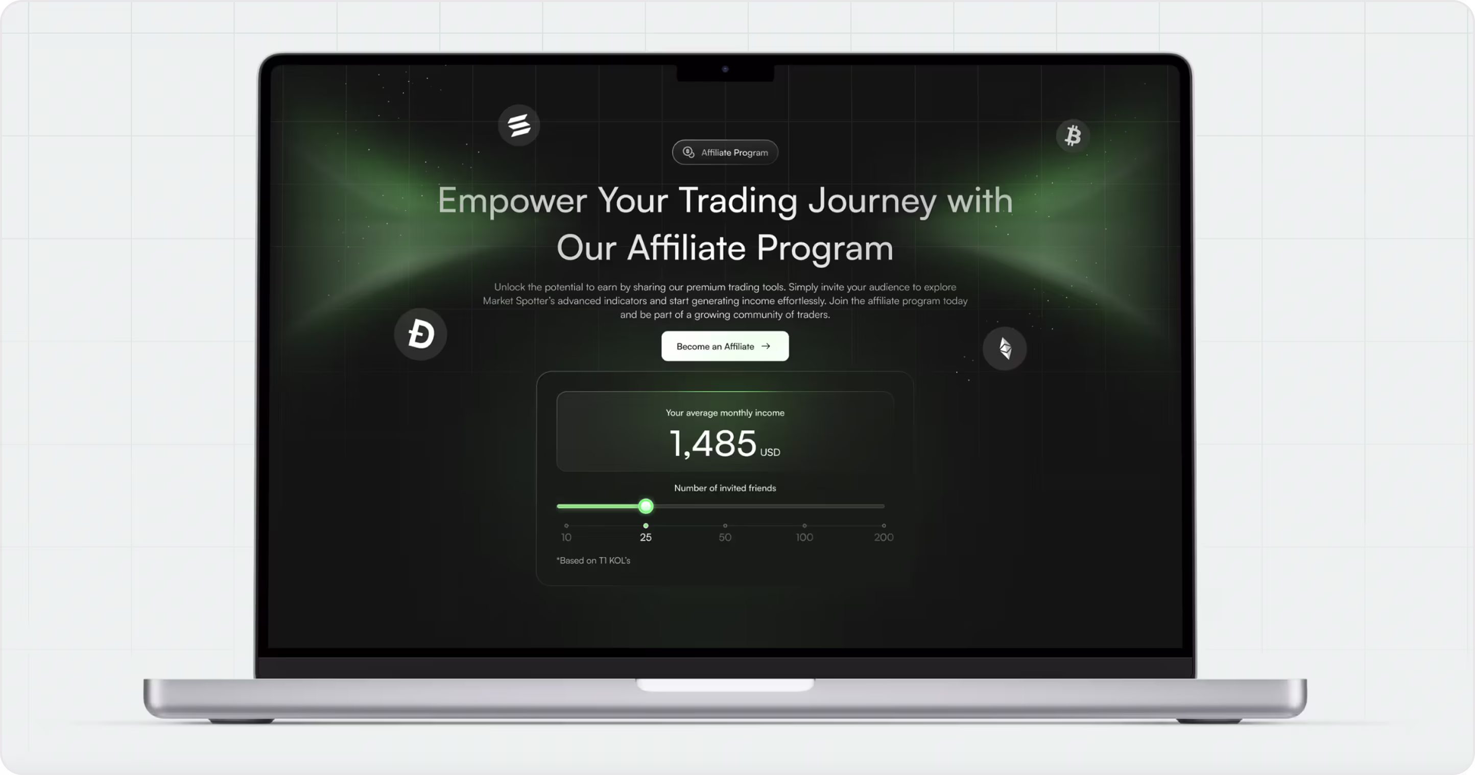 MarketSpotter website design example