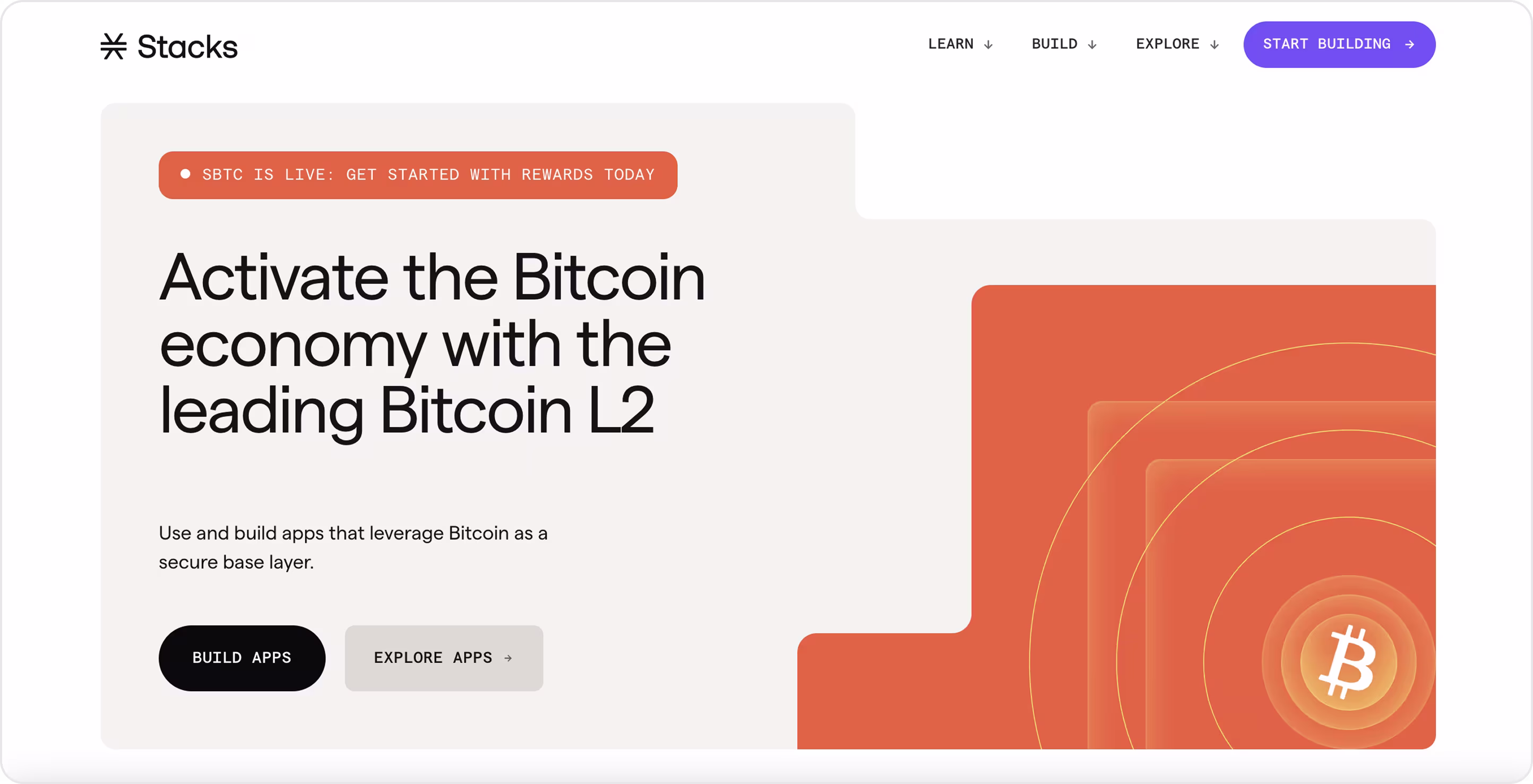 Stacks website design example