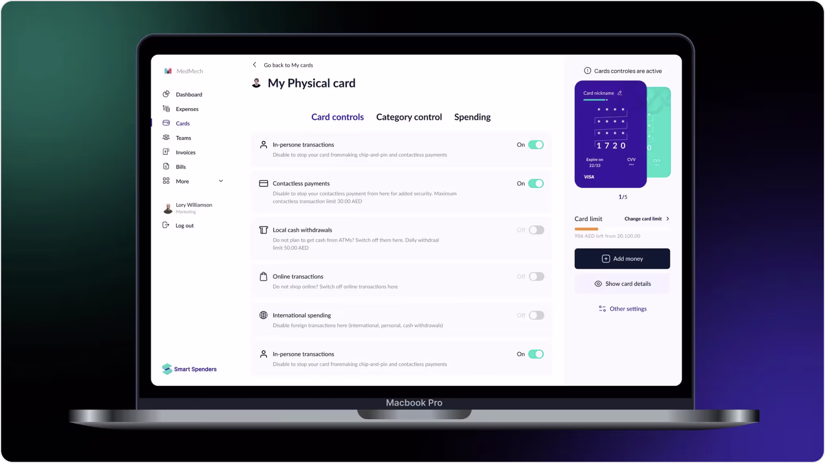 Xpence website design example