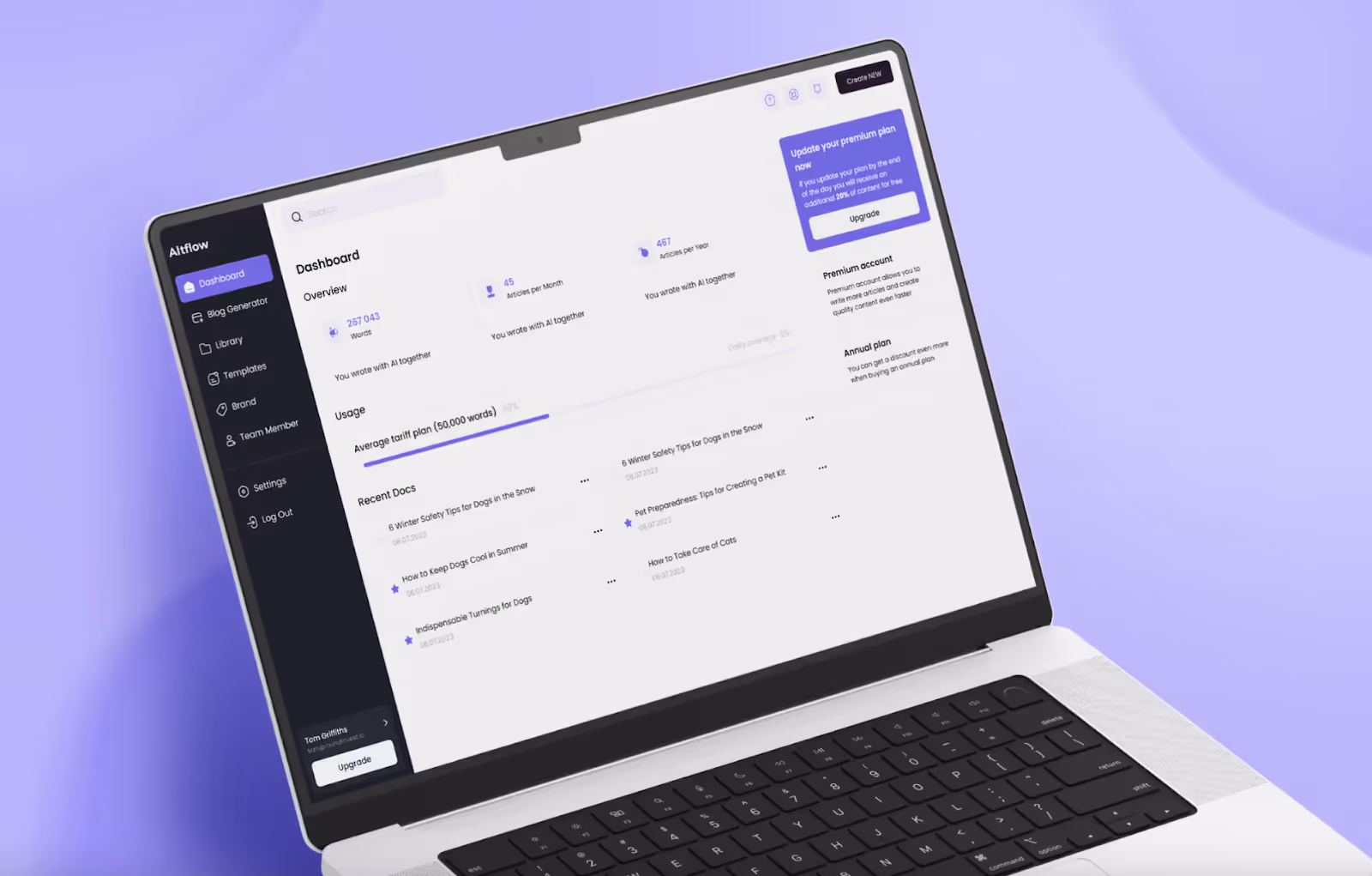 Altflow product design example‍