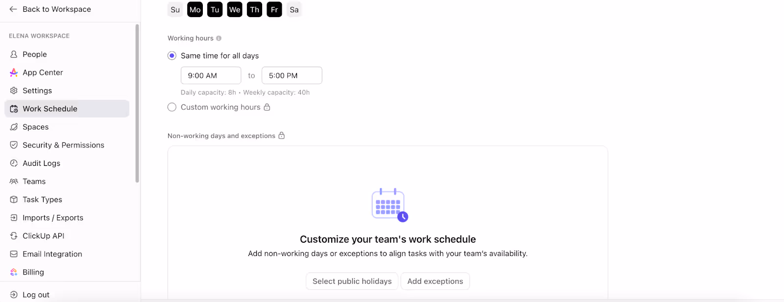 ClickUp product design example‍