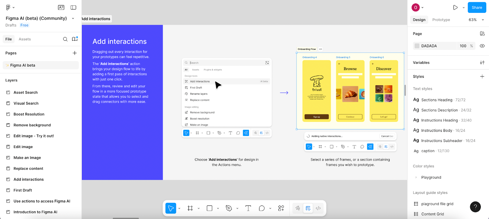 Figma AI product design example