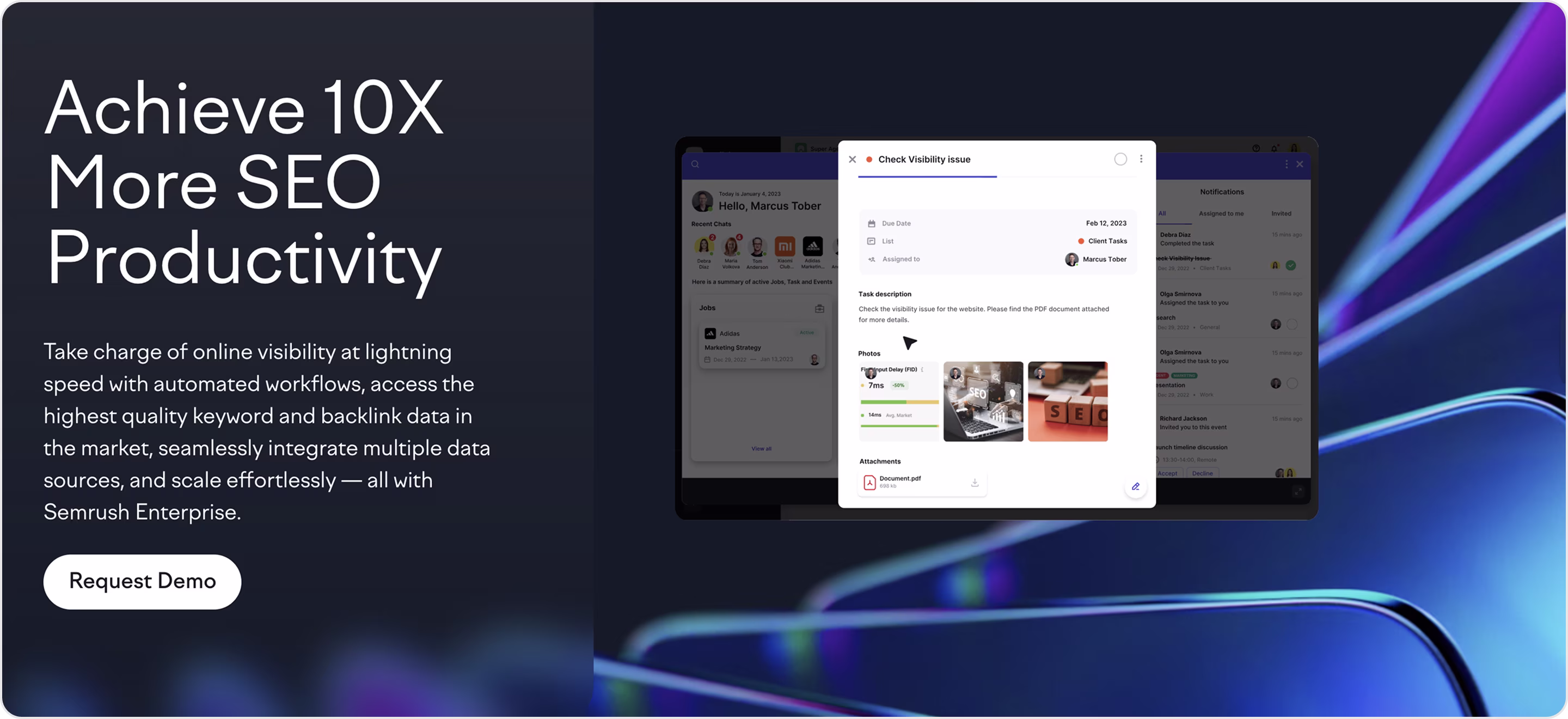 Semrush landing page example