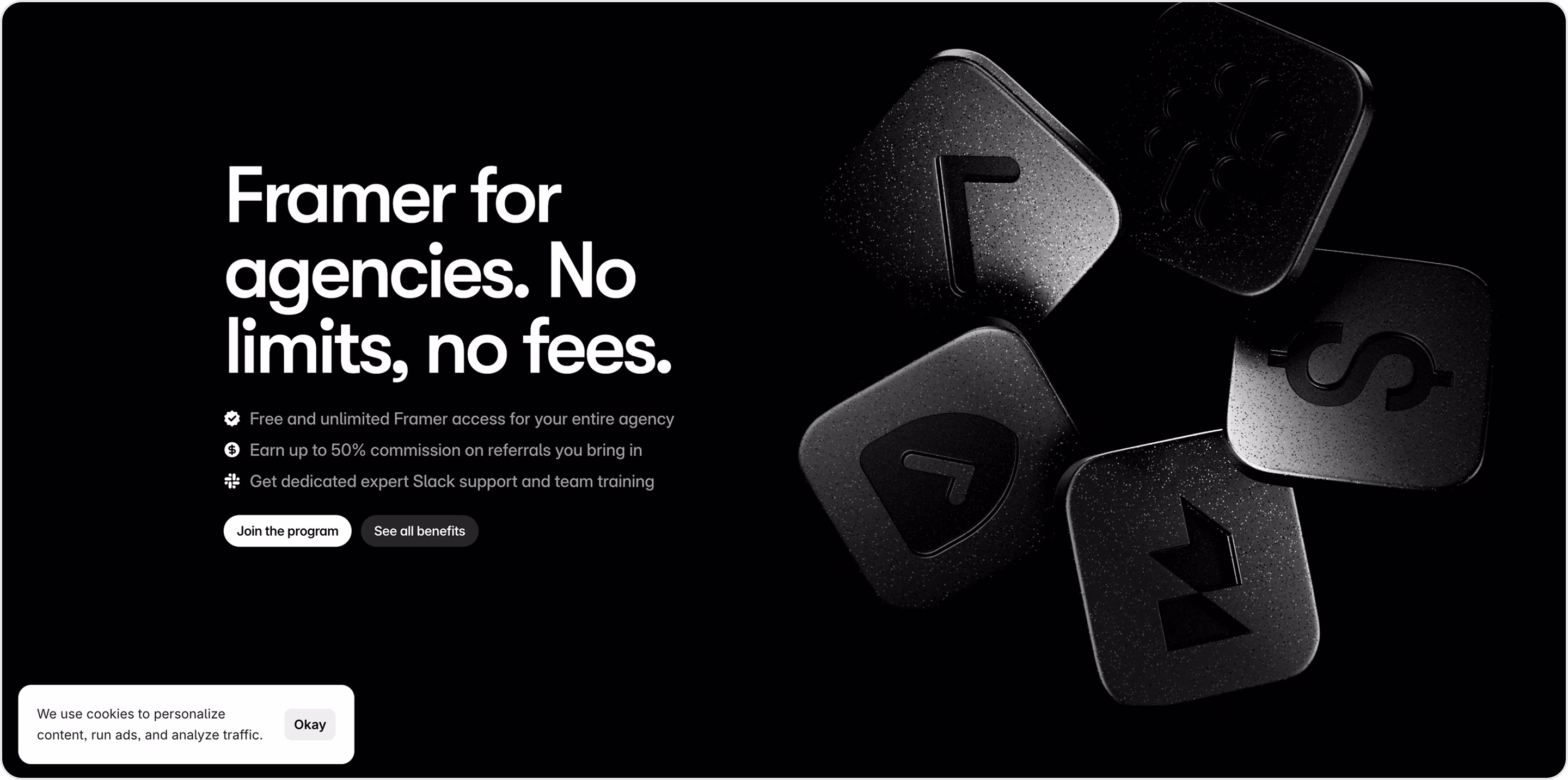 Framer landing page example