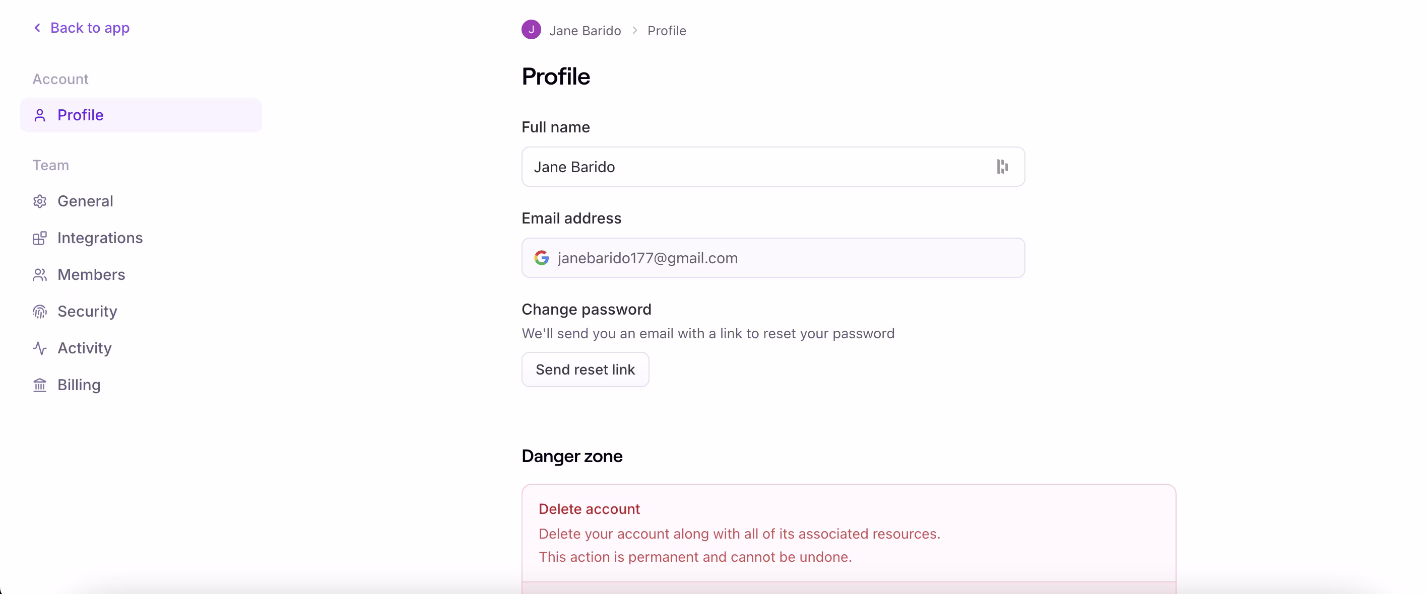 Evervault Profile Page example