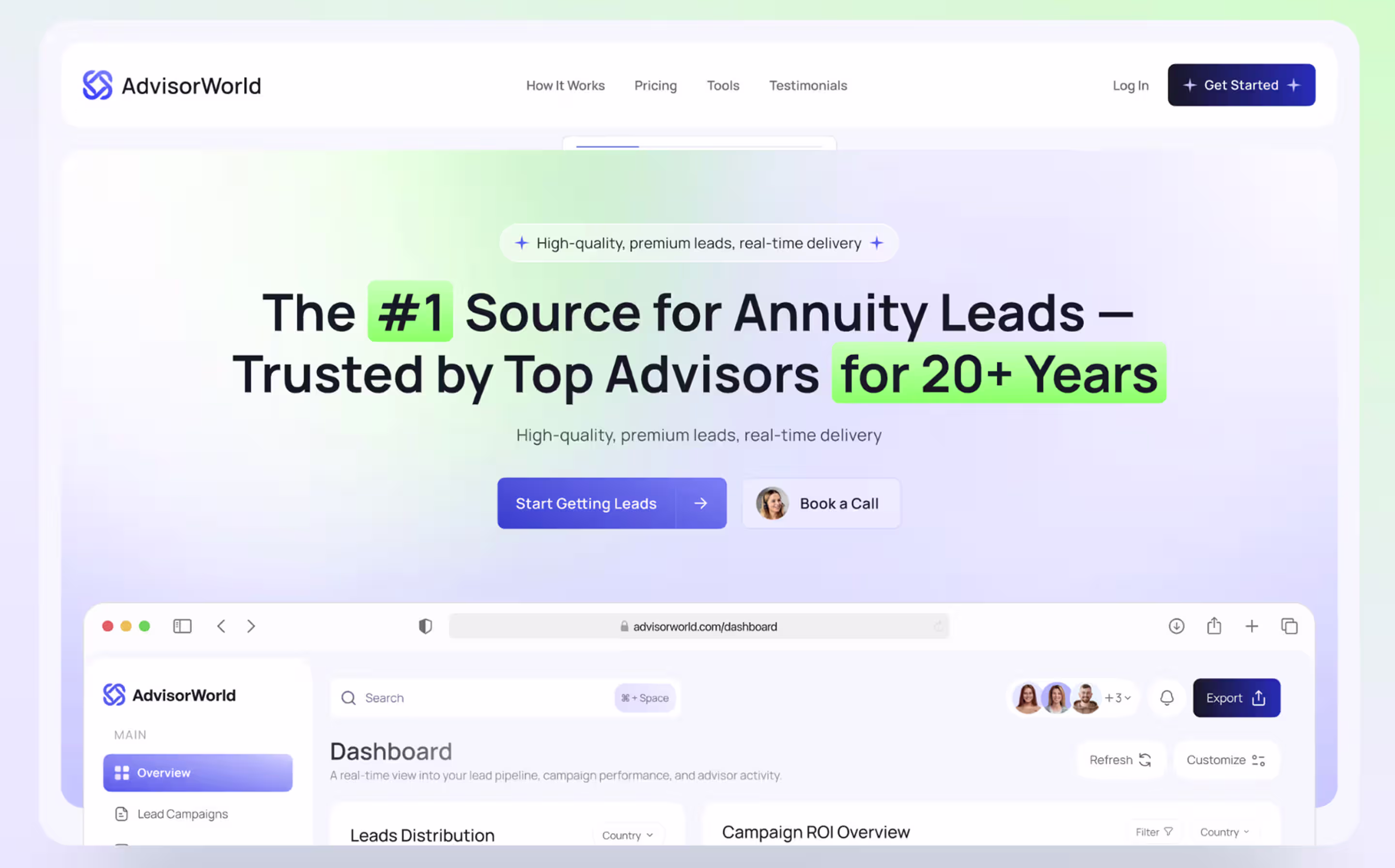 AdvisorWorld's Authoritative visual identity example