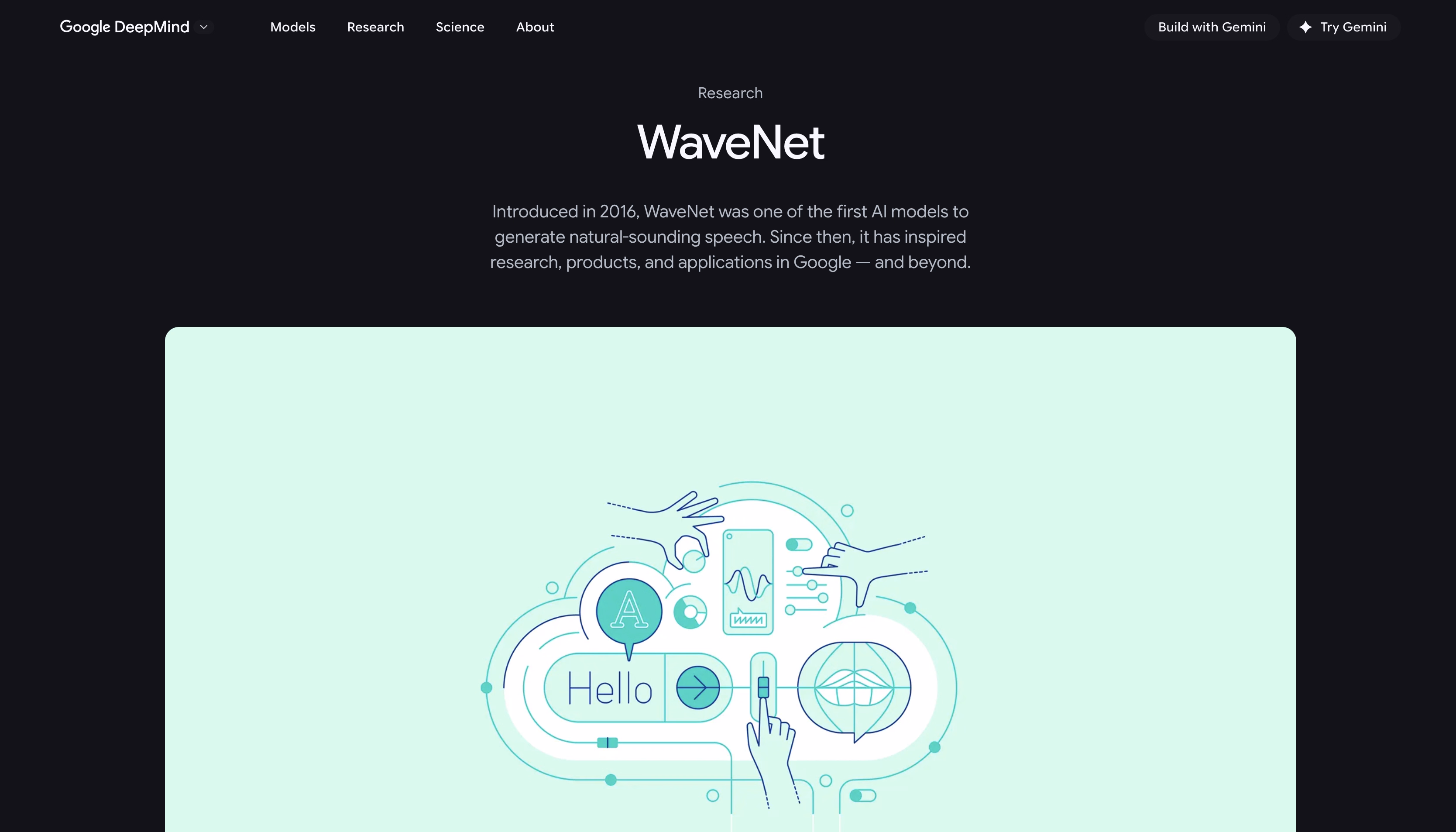 WaveNet homepage example