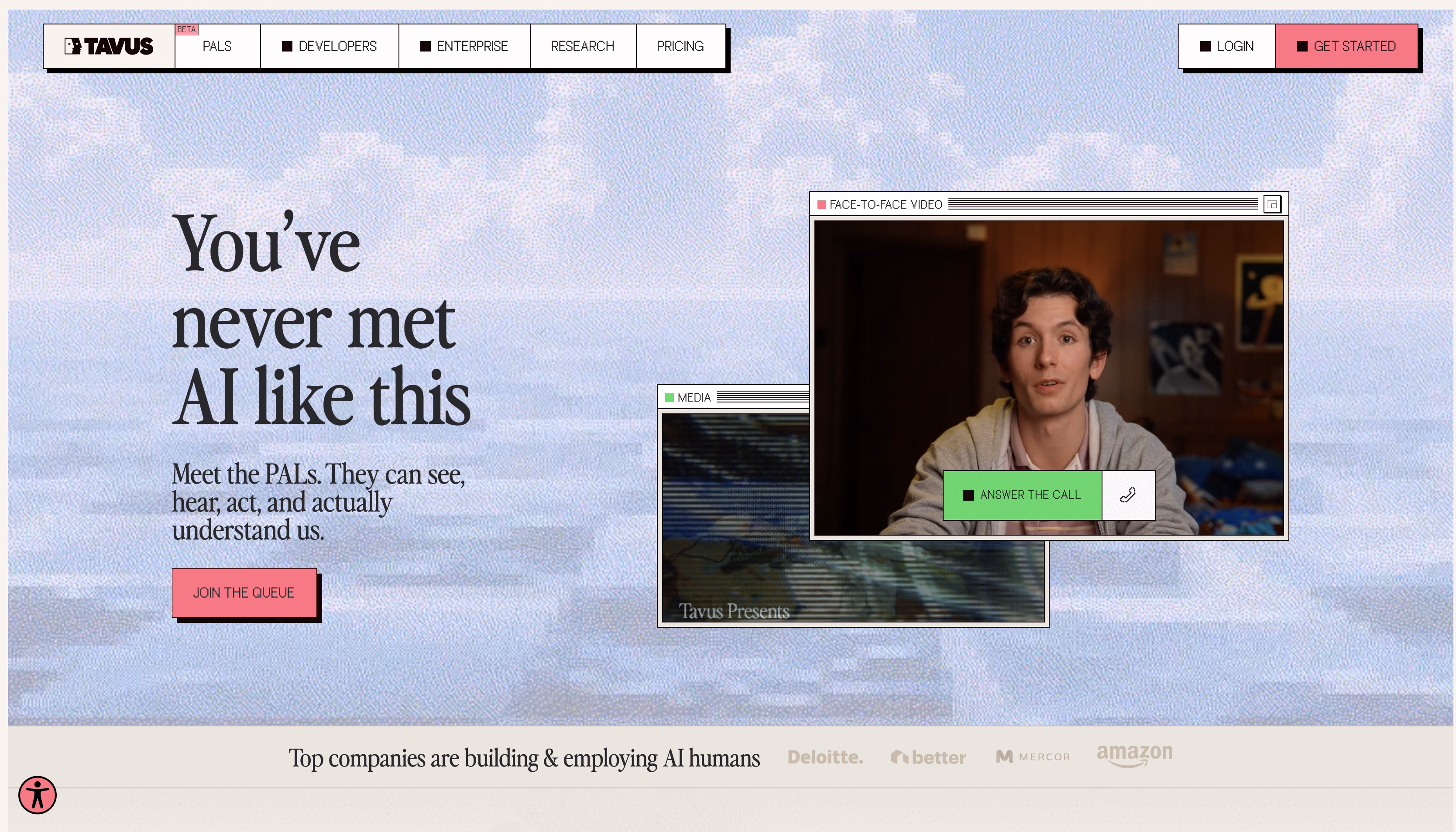Tavus homepage example